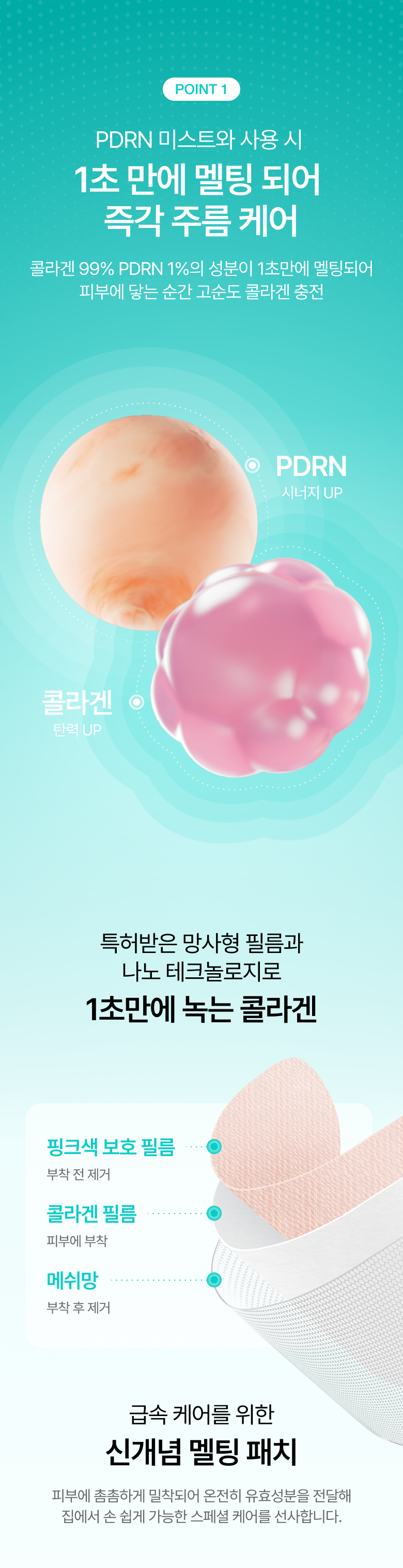 韓國Anua PDRN膠原蛋白抗皺提拉修護貼（頸/額頭用）1盒4片