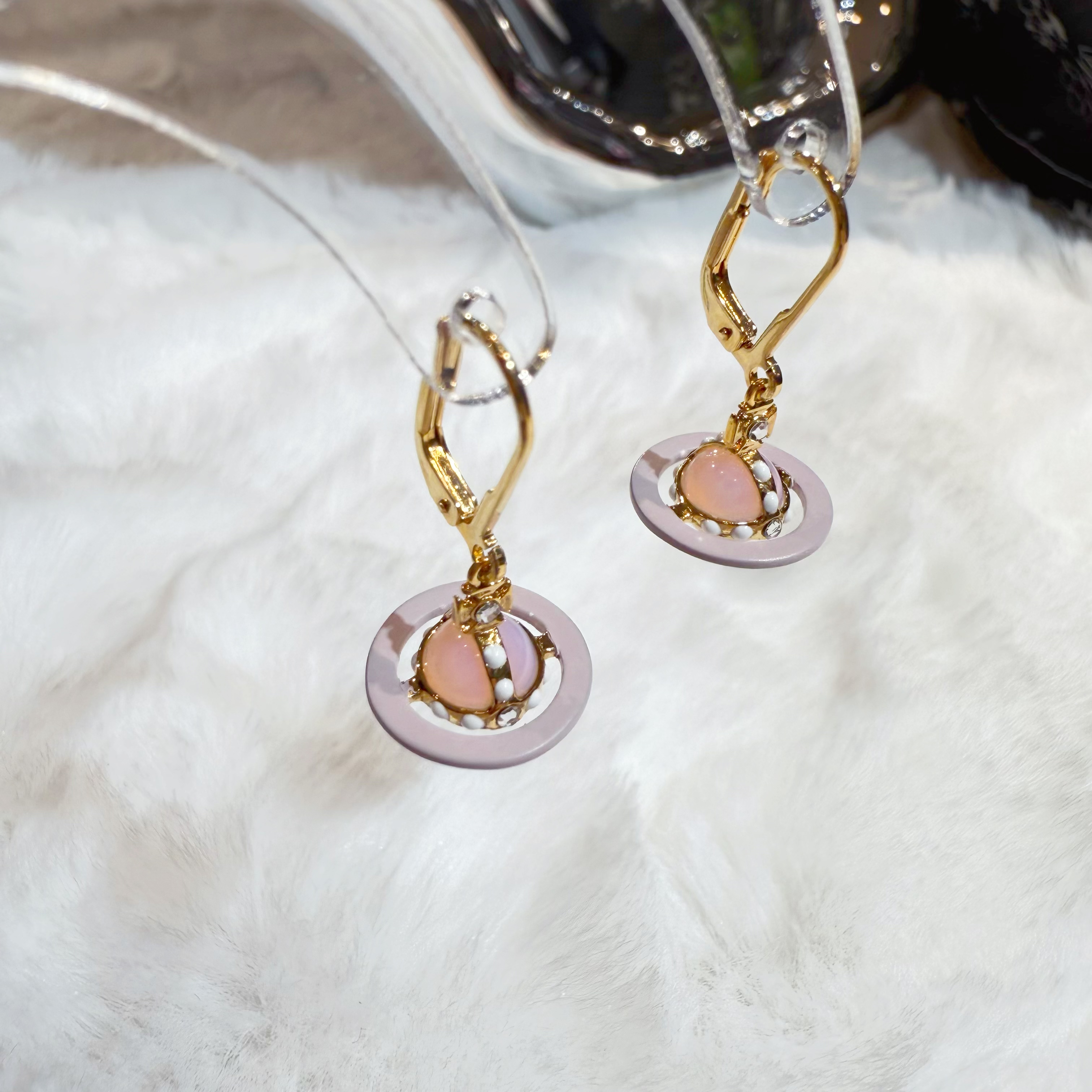 VW petite mini 3d earrings pink