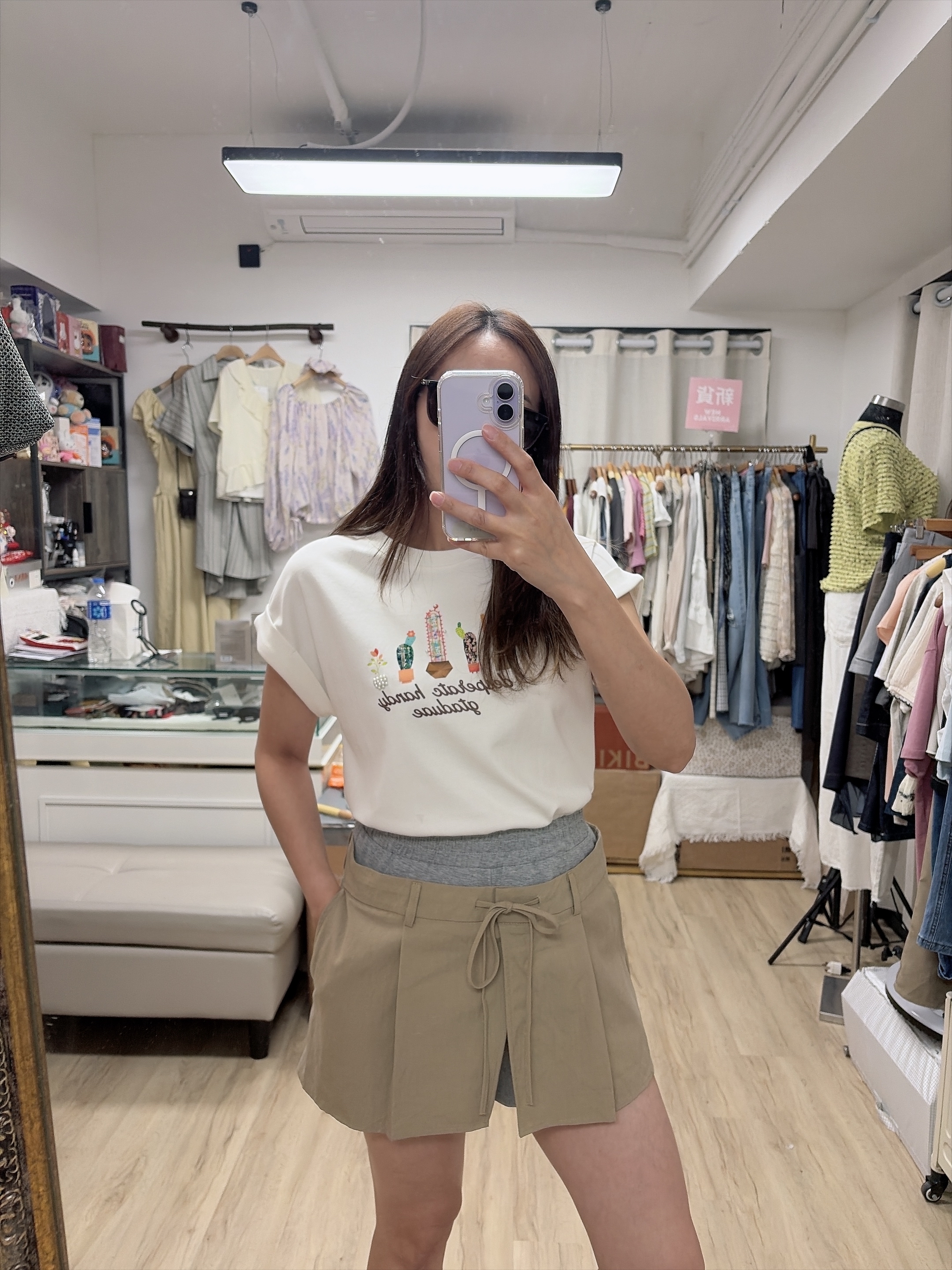 拼布短褲
