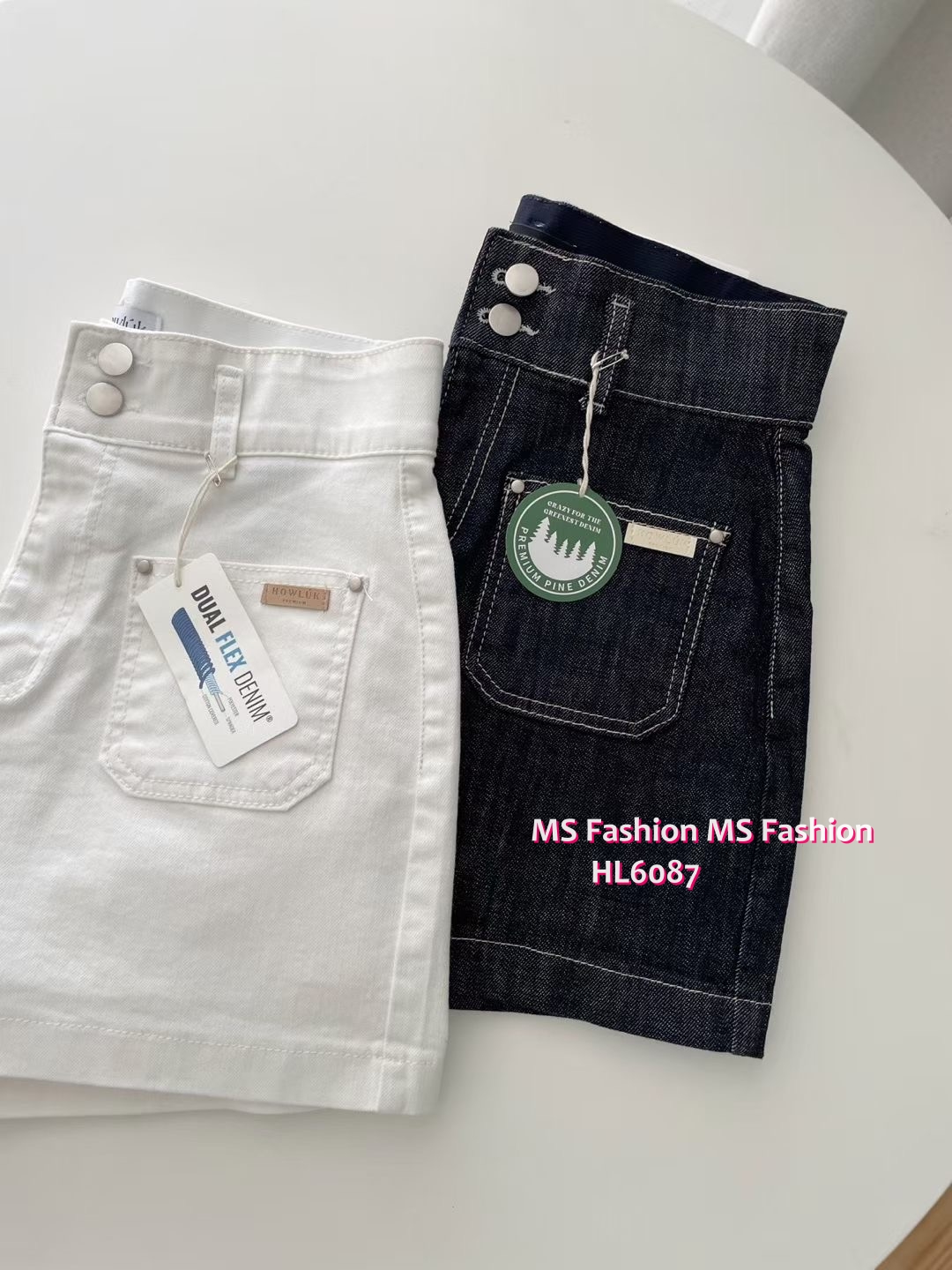 HL6087 韓國🌼Howluk高腰前兩袋短牛