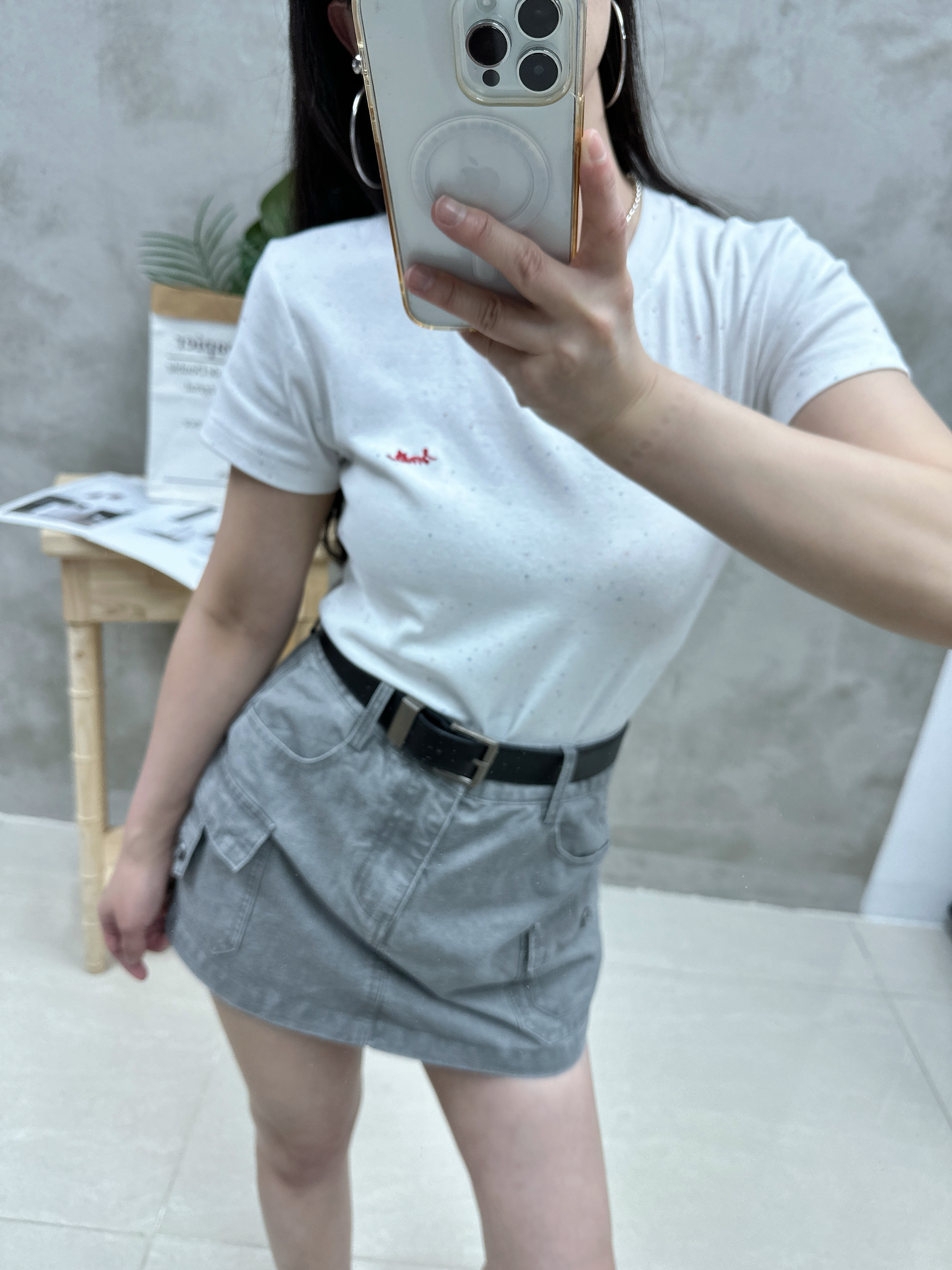 G18 彩點刺繡字Tee
