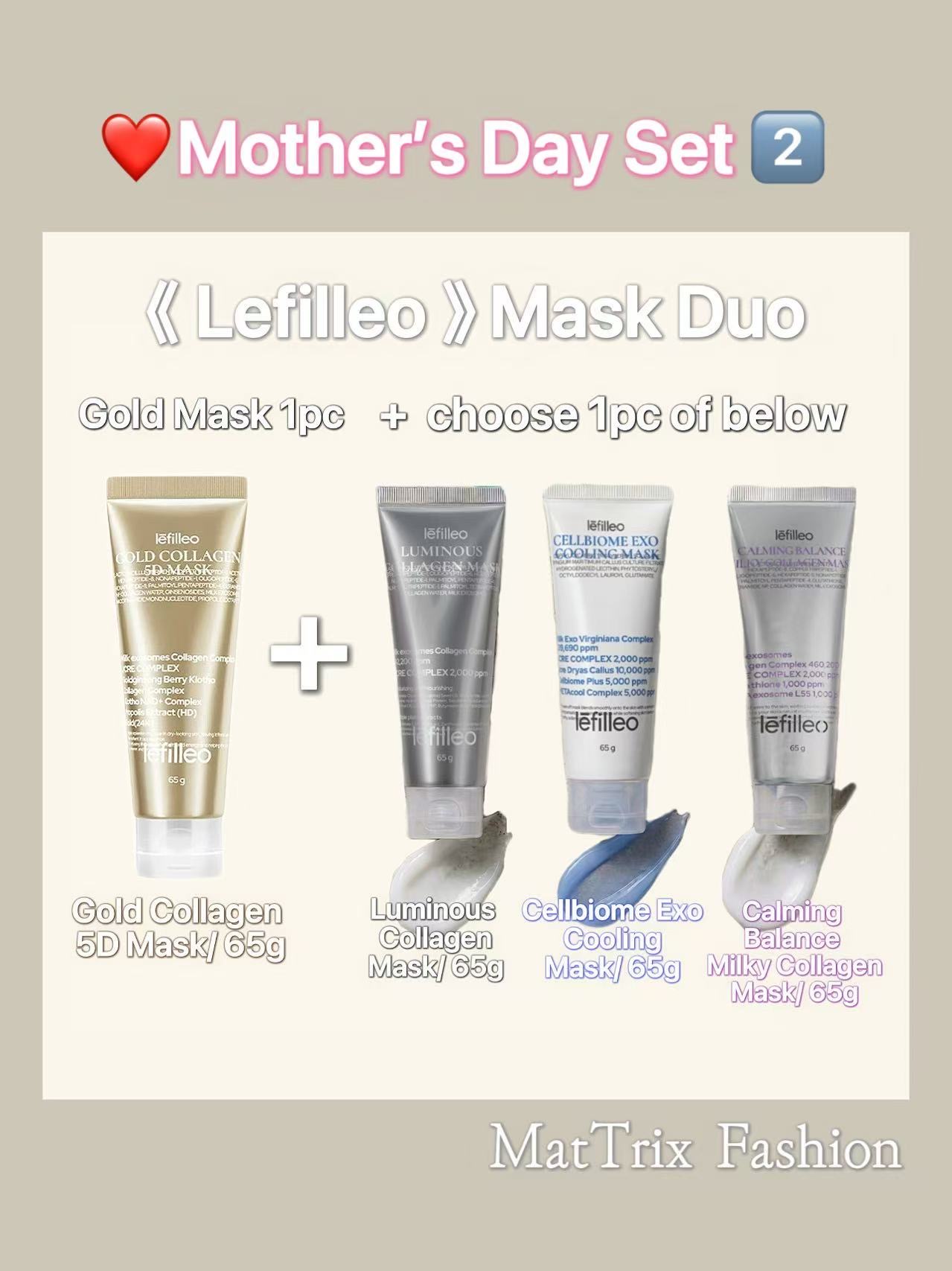 ❤️Mother’s Day Set 2️⃣ Lefilleo 撕拉式面膜 Duo set $350