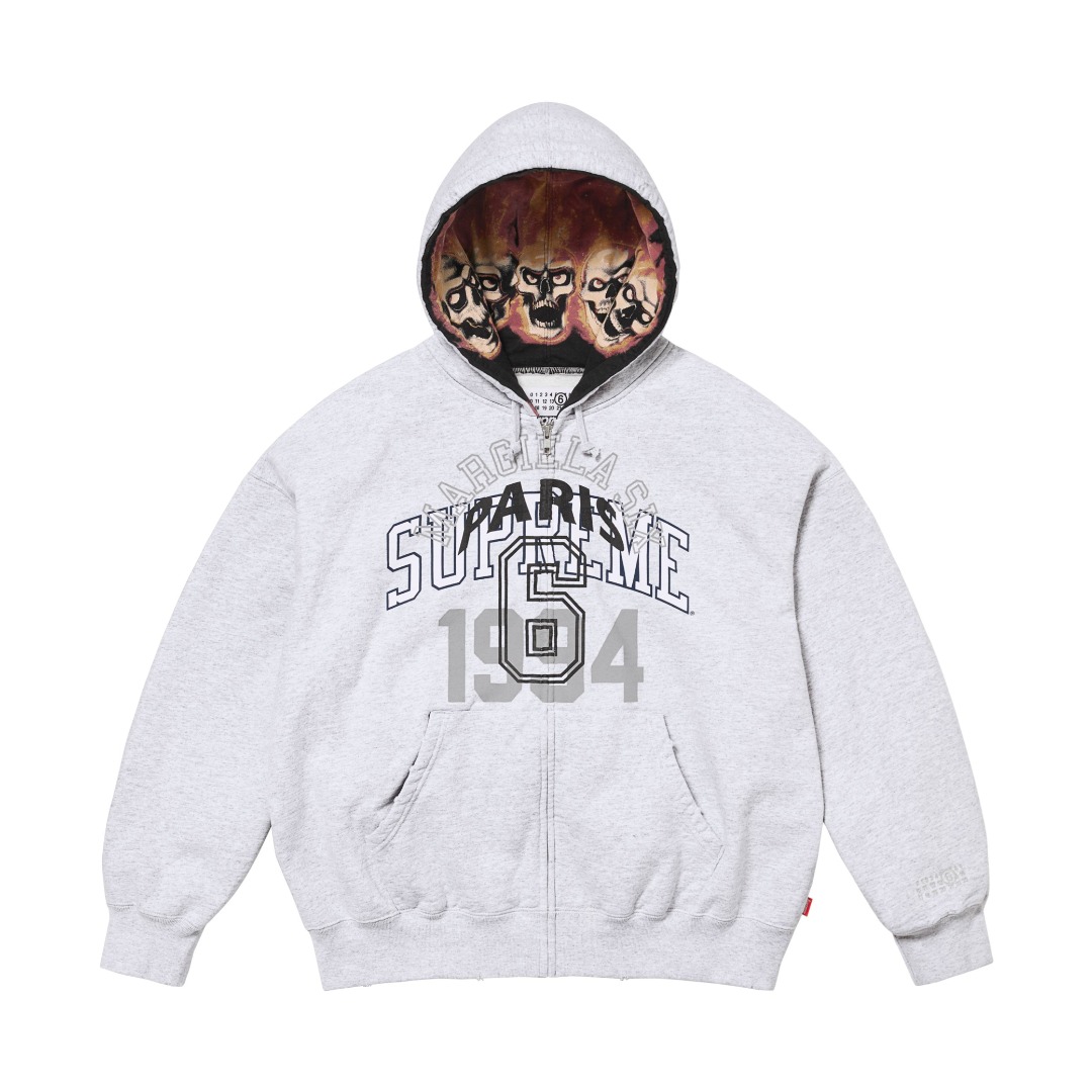 Supreme x MM6 Maison Margiela Zip Up Hooded Sweatshirt