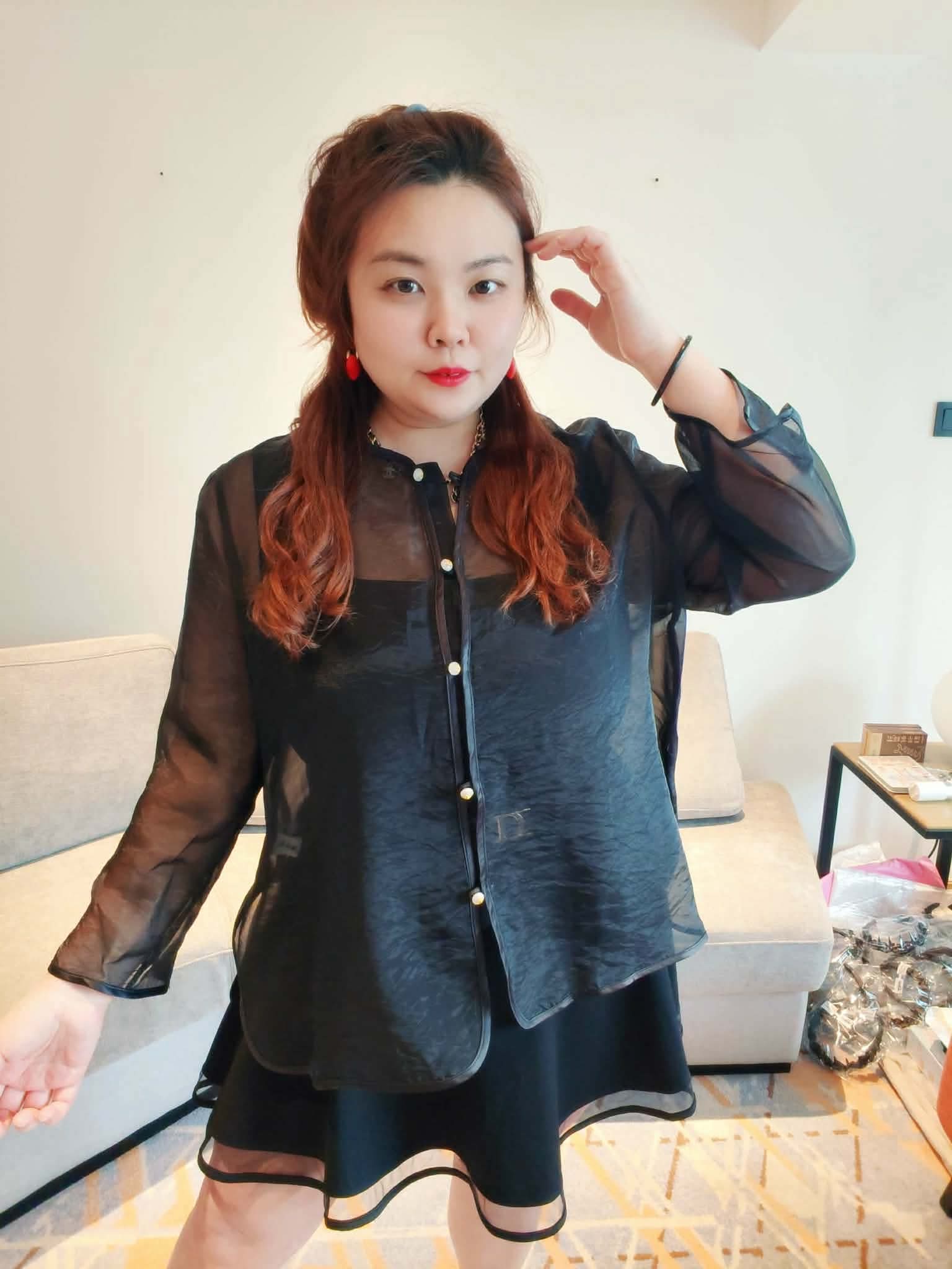 YPC04 26086 新中式欧根纱衬衫