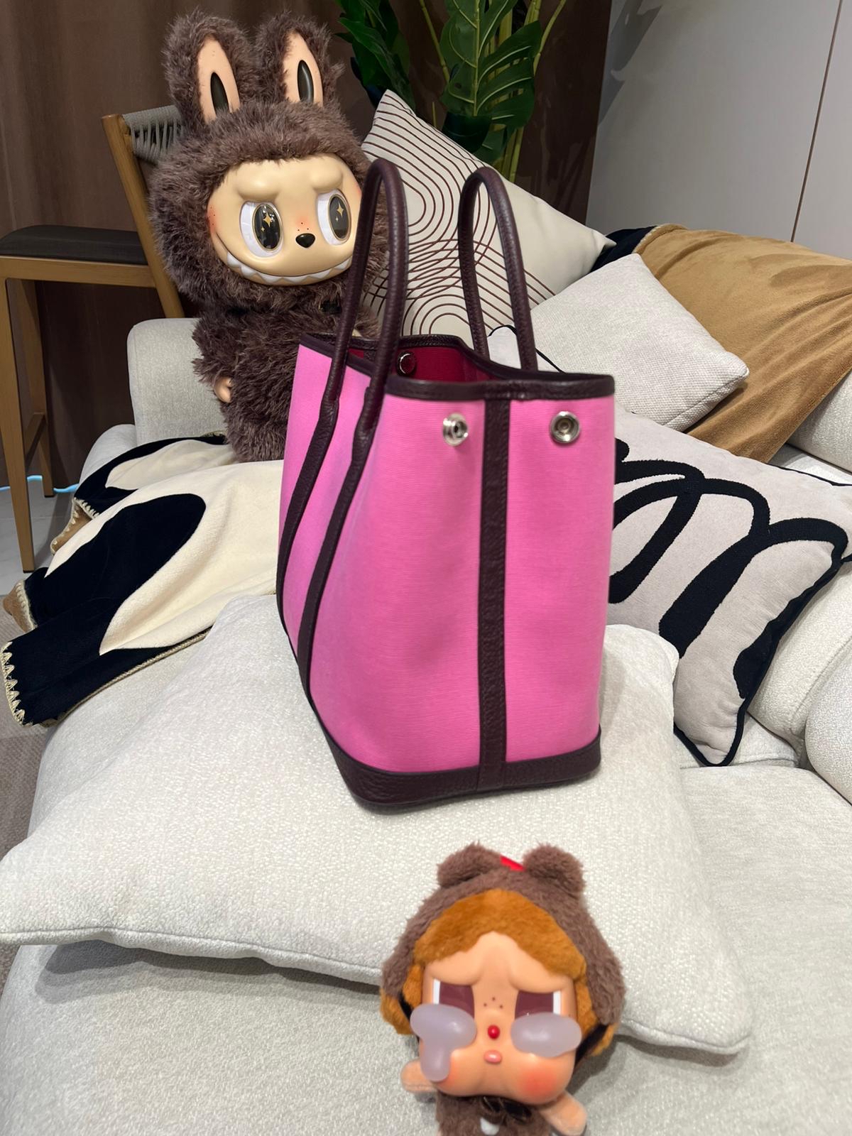 Hermes Garden Party 30 Stamp Z Pink 100%Authentic, 98%New ✅Dust bag