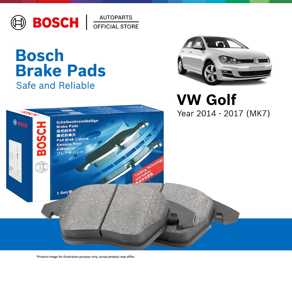 BOSCH Front Brake Pads - Volkswagen VW Golf (MK7) (year 2014 - 2021) - 0986494660
