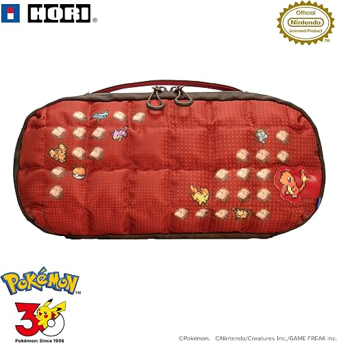 【預售 9月】SW2 HORI 中容量泡芙包 [寶可夢像素風紅] / Medium Capacity Puff Bag [Pokemon Pixel Art Red] NSX-217 PO0971