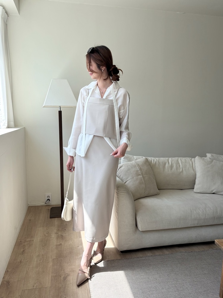 Tie Detail Sheer Blouse (Ivory)