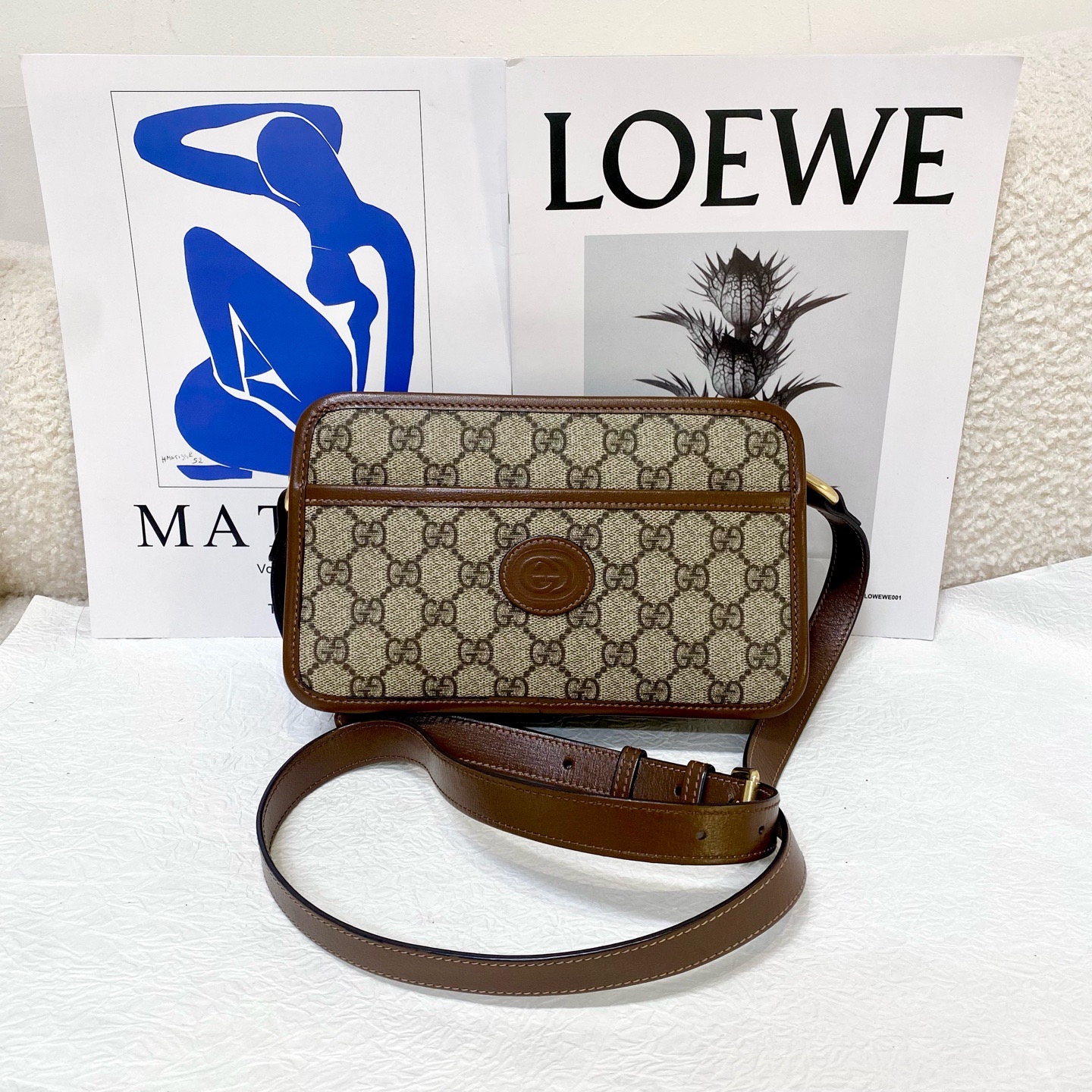 【預訂貨品】GUCCI復古老花相機包