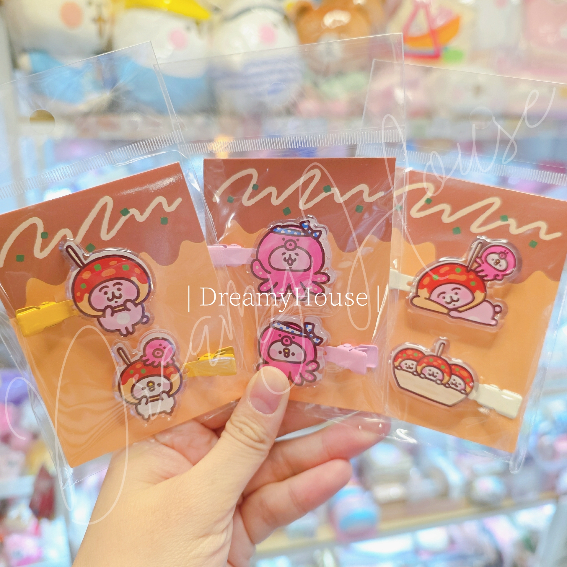日本 kanahei KIDDYLAND 大阪梅田店 10週年記念 章魚燒系列 髮夾SET