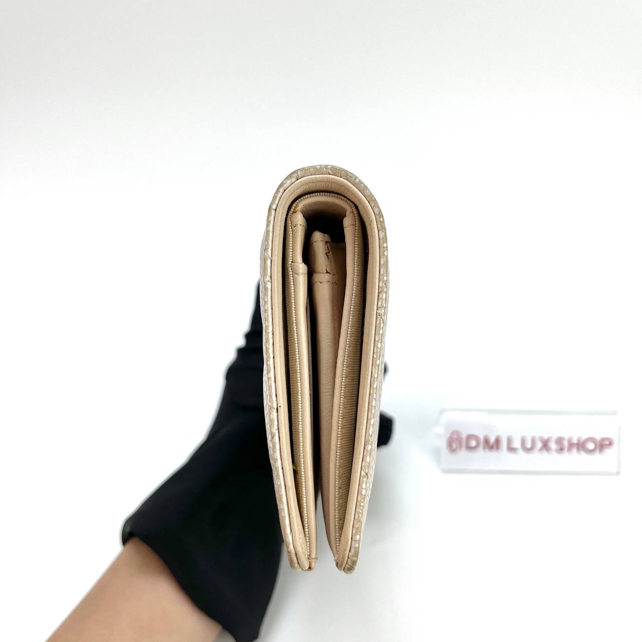 Chanel Beige Caviar Long Wallet (Serial 16)