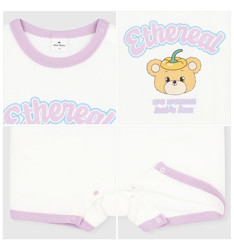 ☀️預訂 韓國直送☀️🇰🇷Milk Baby兩色辣椒小熊印花短袖連身服