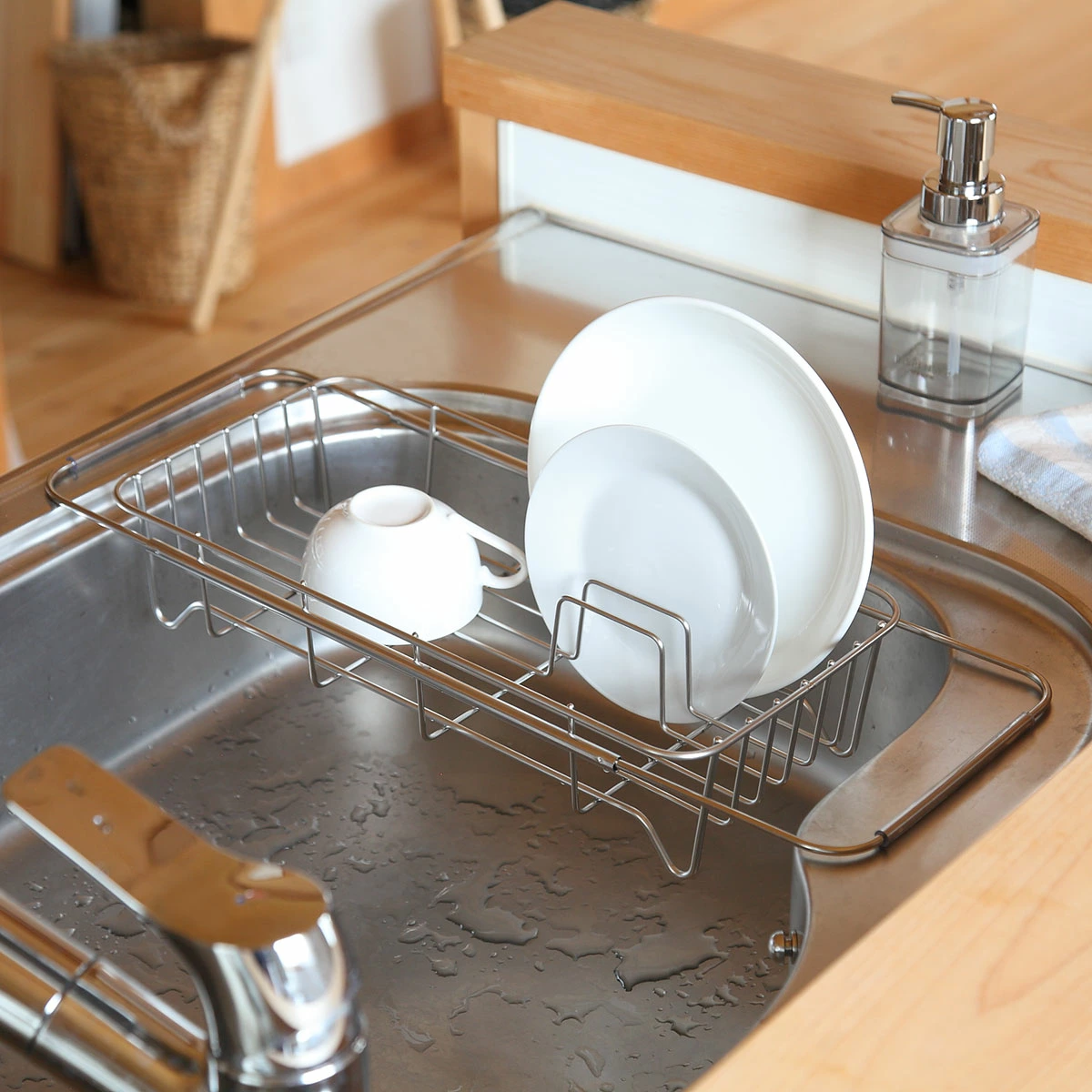 🔥🔥【日本製《大木製作所》不鏽鋼可伸縮洗碗盤瀝水架】