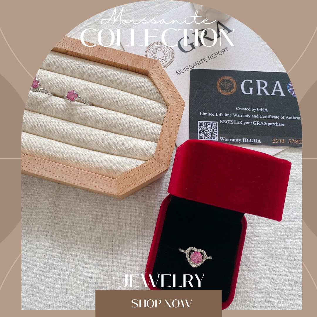 Pink Moissanite Ring Jewelry - Shop Now - GRA Certified  