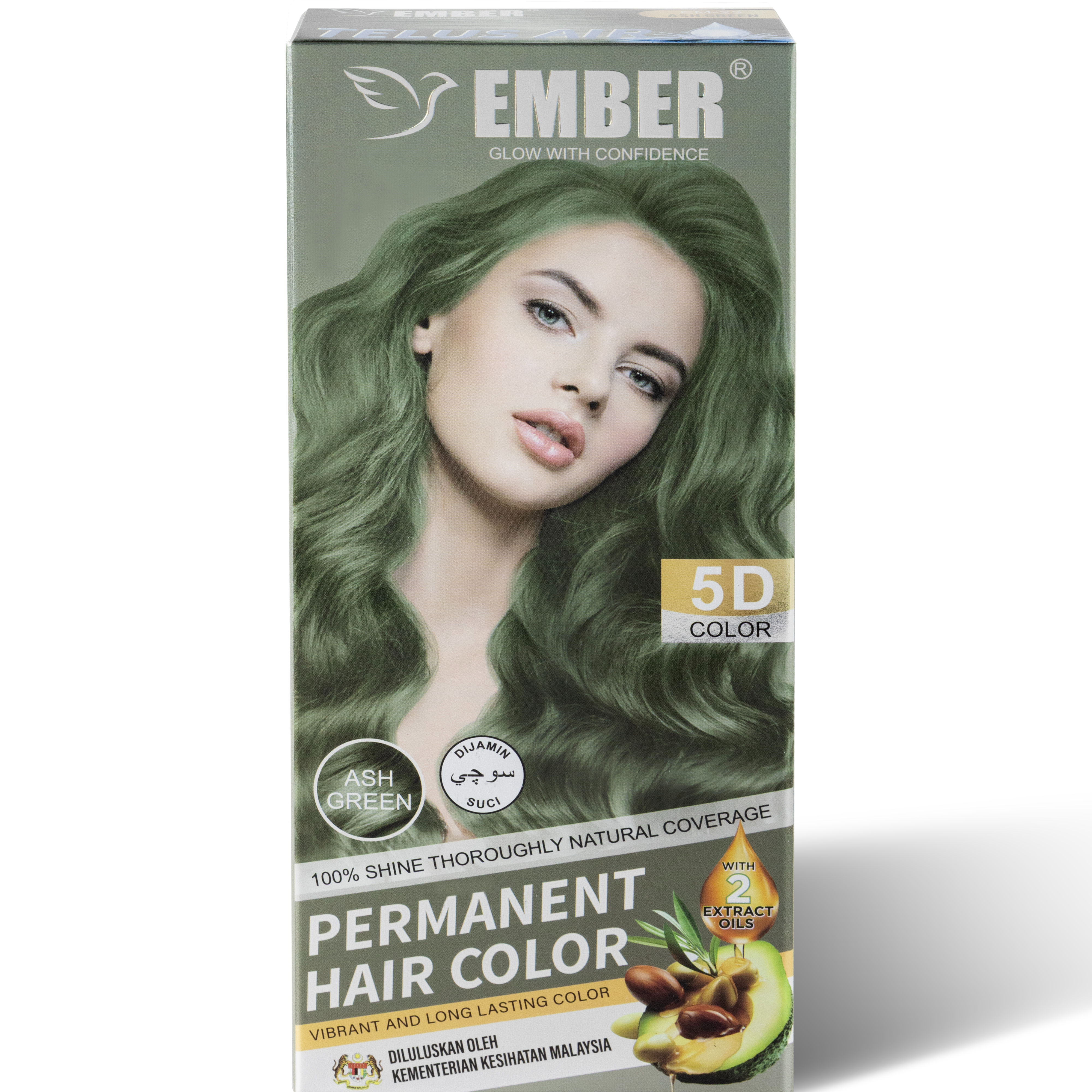 EMBER Permanent Hair Color 60ML / EM-23/ ASH GREEN