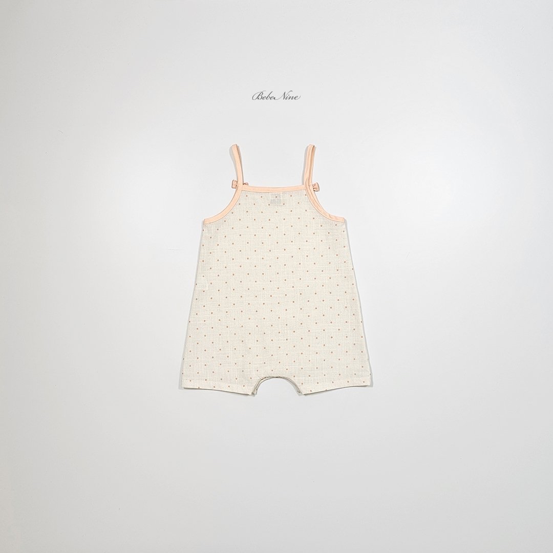 ☀️預訂 韓國直送☀️🇰🇷Bebenine兩色波點絲帶吊帶連身服