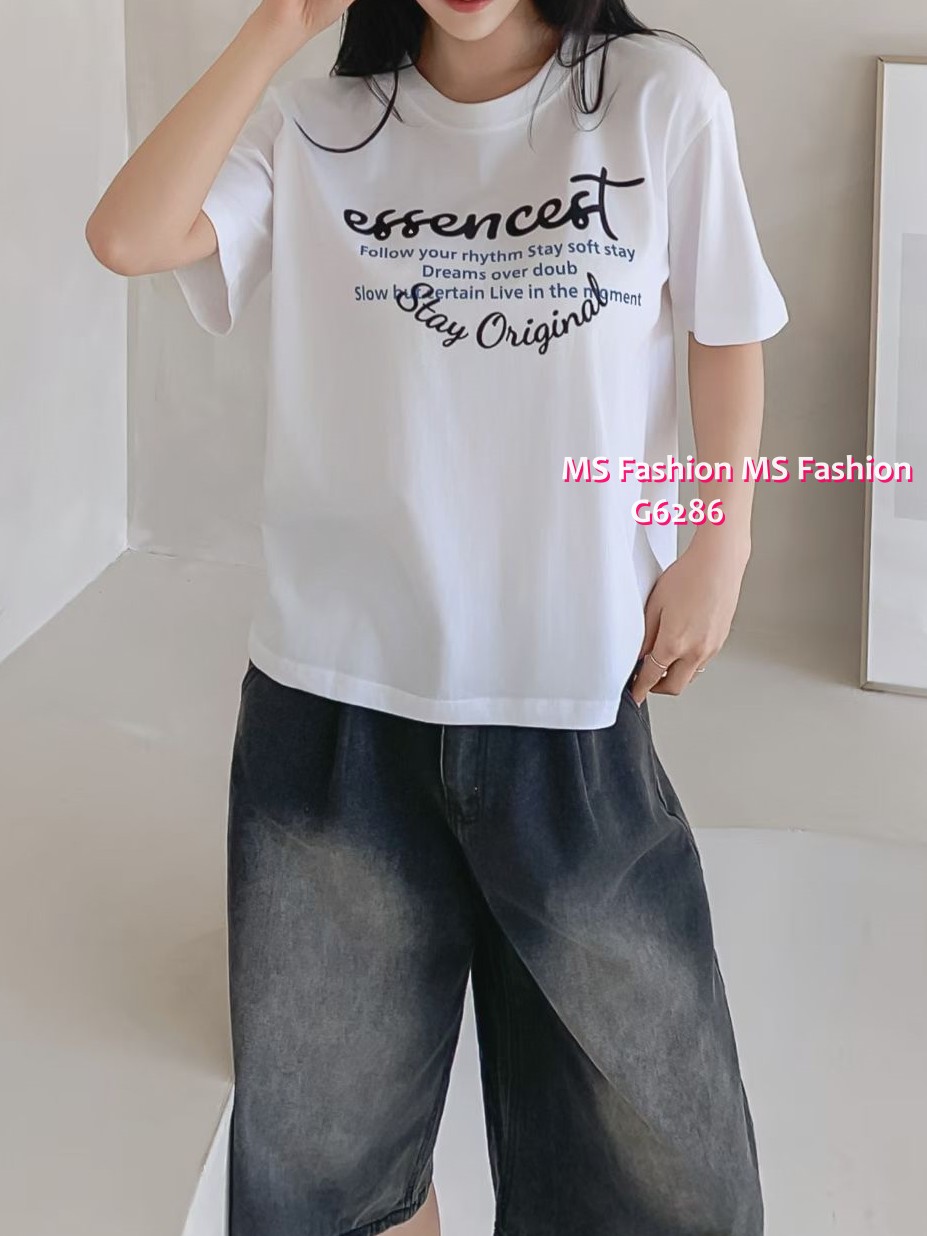 G6286 韓國🇰🇷靚字母print top