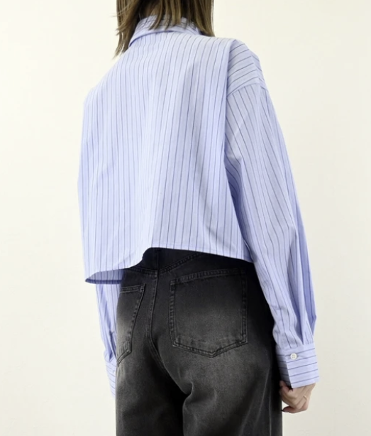 彩色條紋荷葉邊襯衫 - 2026 流行穿搭  長䄂襯衫 春夏時尚穿搭 柔軟舒適 日常穿搭 易於配搭 日本直送   #JP-I-260016