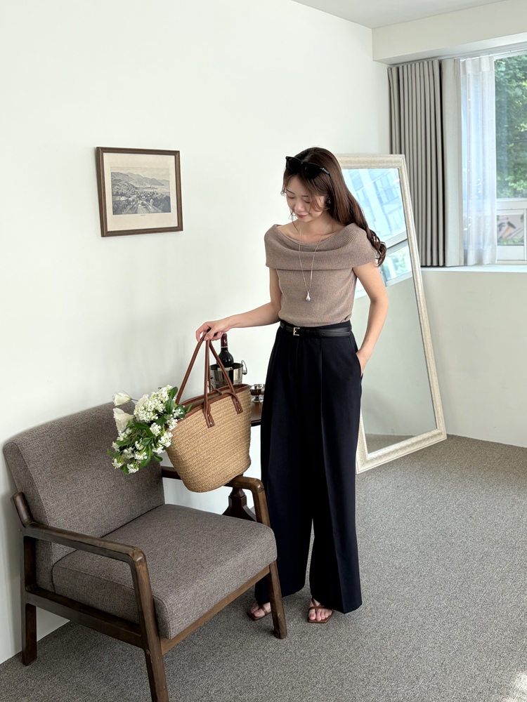 [輕薄!] Summer Timeless Rayon Pants (Navy)