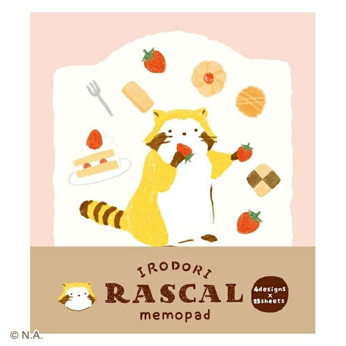 現貨｜IRODORI RASCAL 小浣熊 日本製 便條紙 Memo Notepad (甜品 LM391)