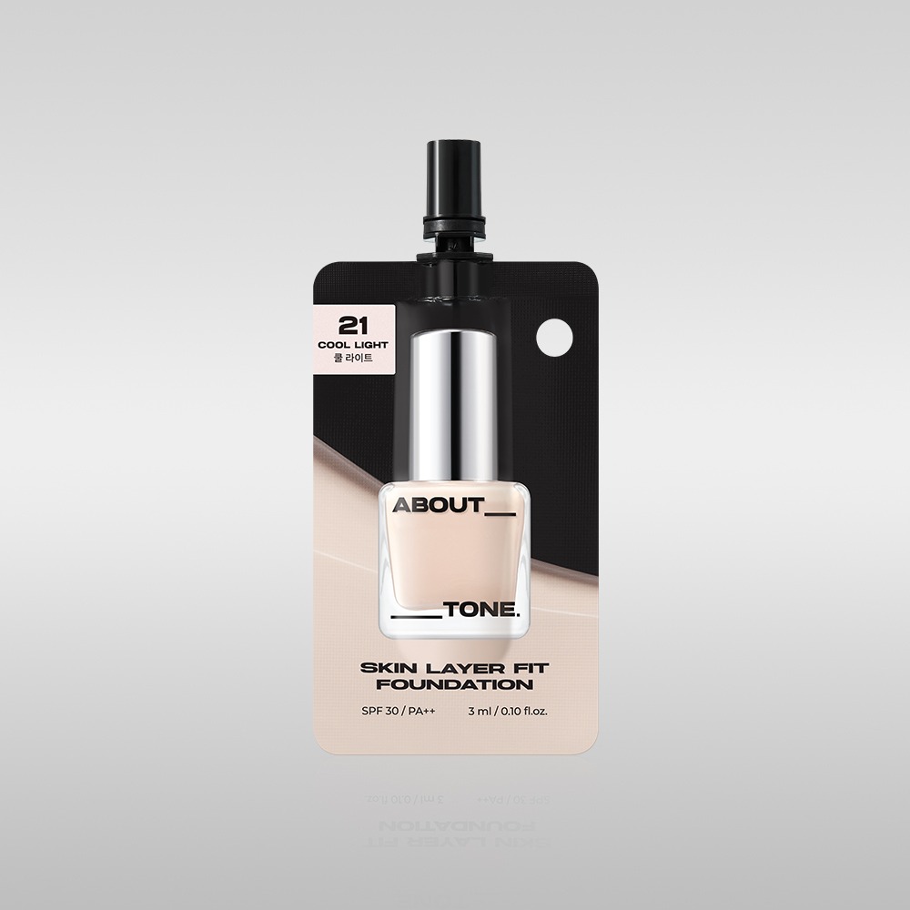 ABOUT TONE | Skin Layer Fit Foundation Spout Pouch SPF30 / PA++ 8 Colors 3ml