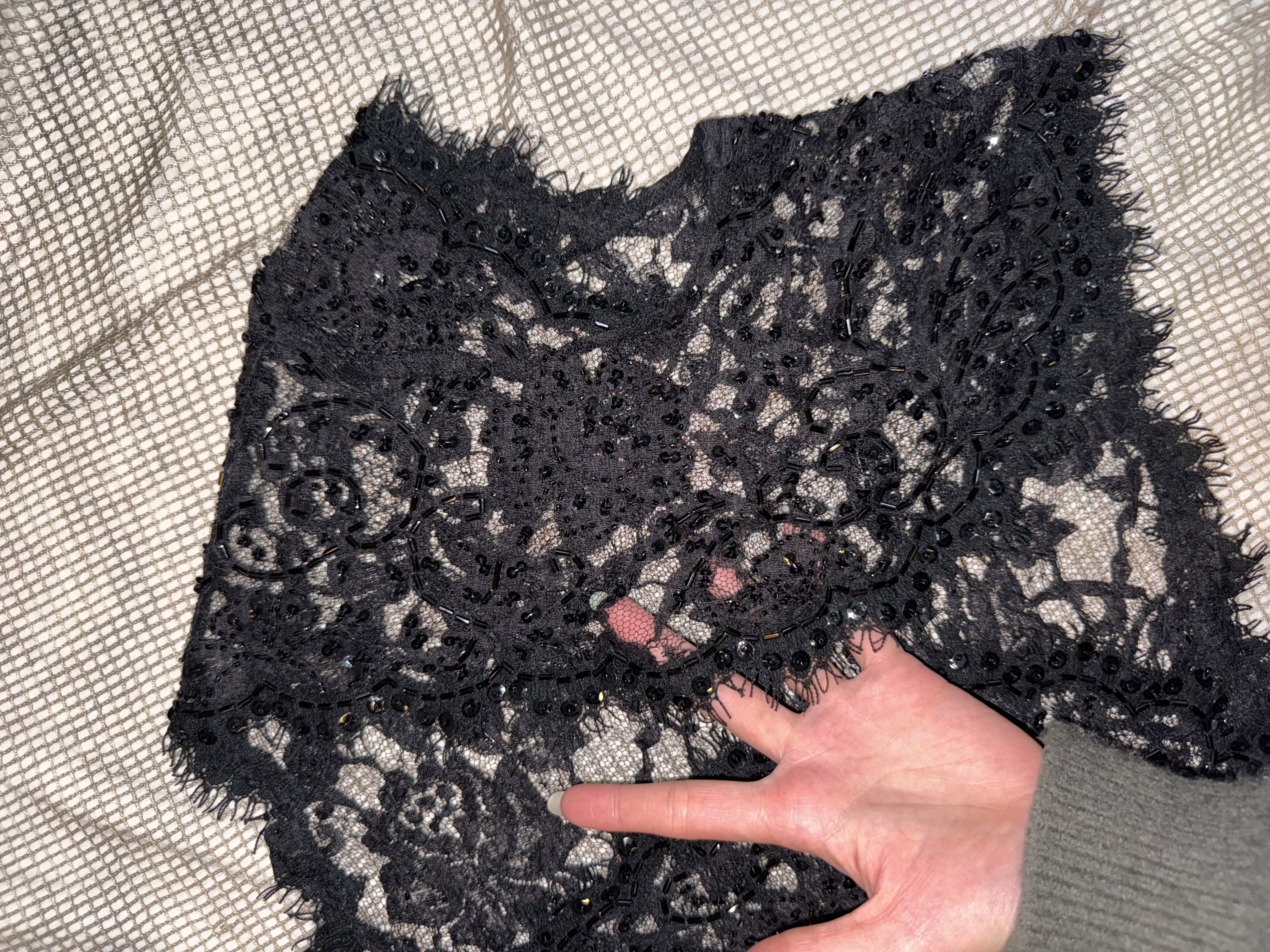 Black Lace Cropped Shrug