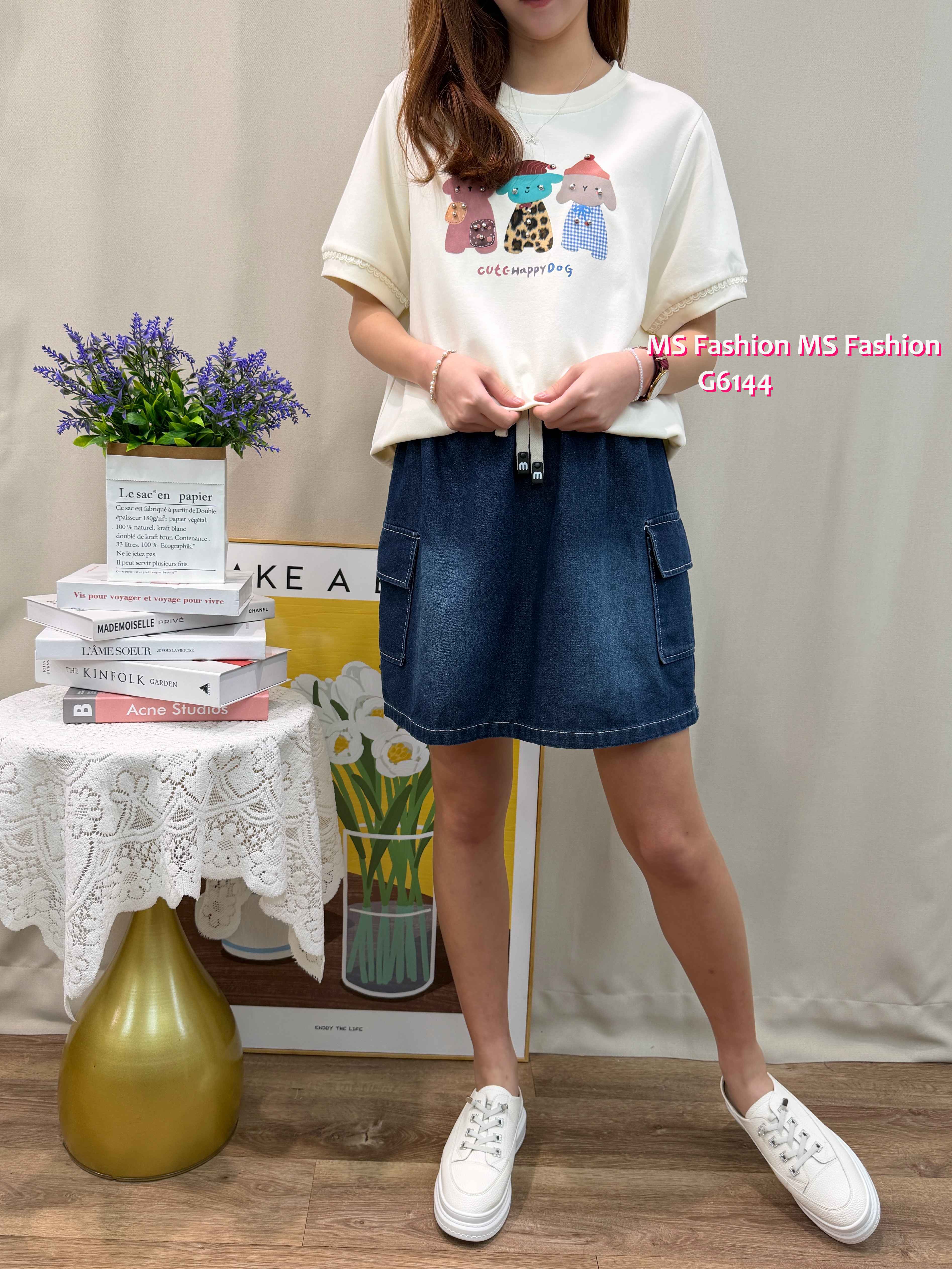 G6144 韓國🇰🇷可愛狗狗圖案top