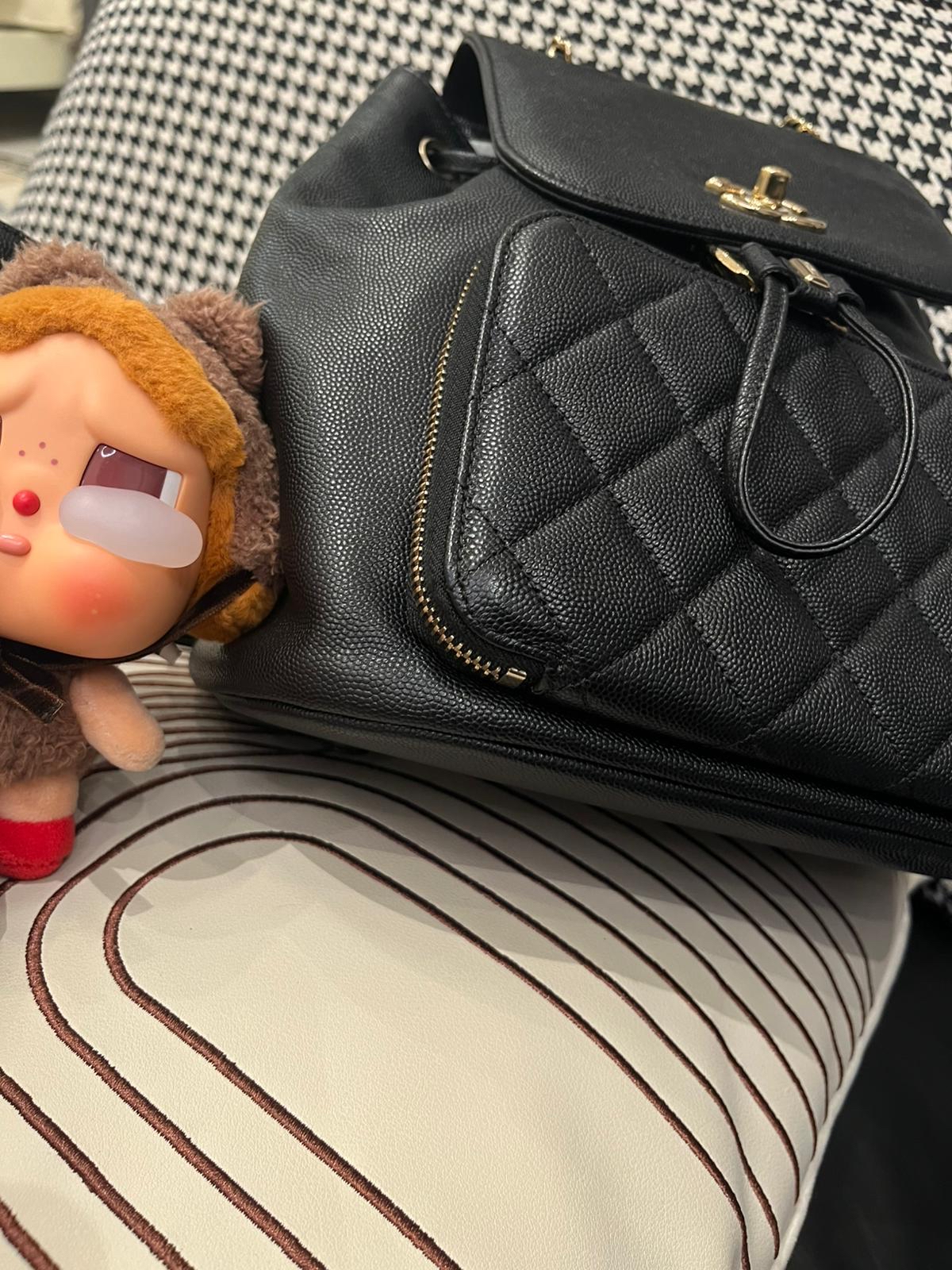 Chanel Business affinity backpack 黑色荔枝牛皮 100%Authentic, 95%New ✅24Card✅Dust bag