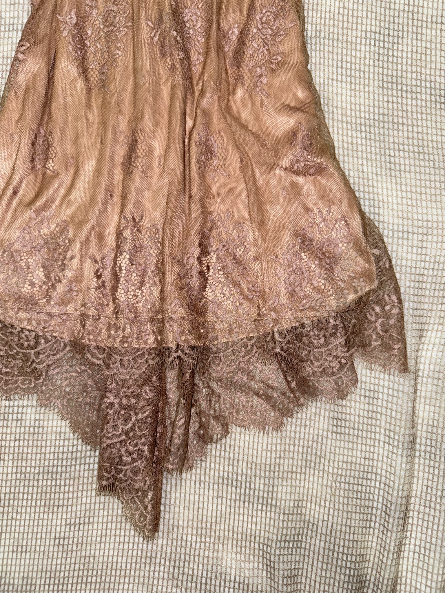 Fairycore Pink Lace Slip Dress with 3D Flower Detail