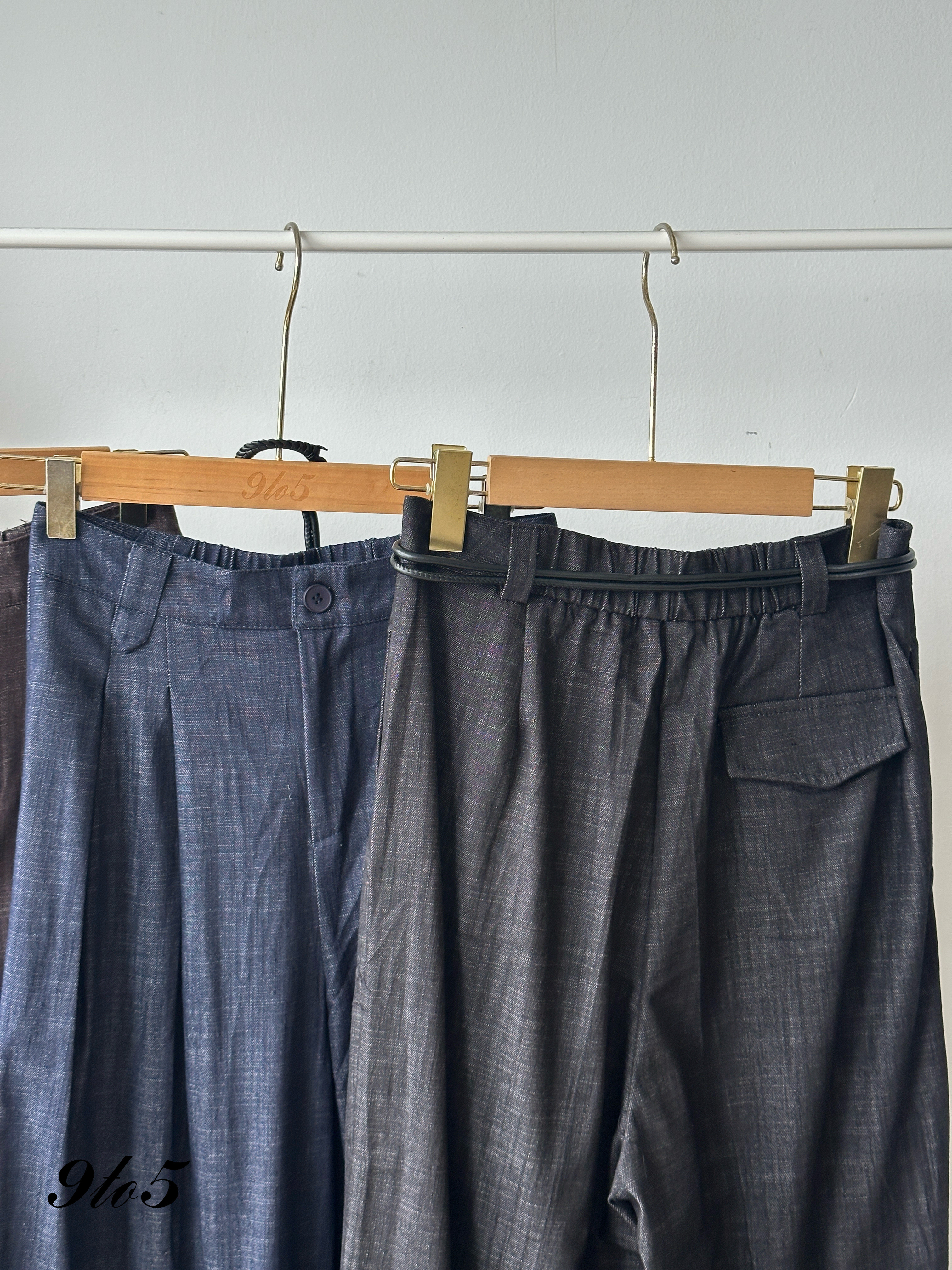 S1825 Wide Leg Long Pants - 3 Colors 