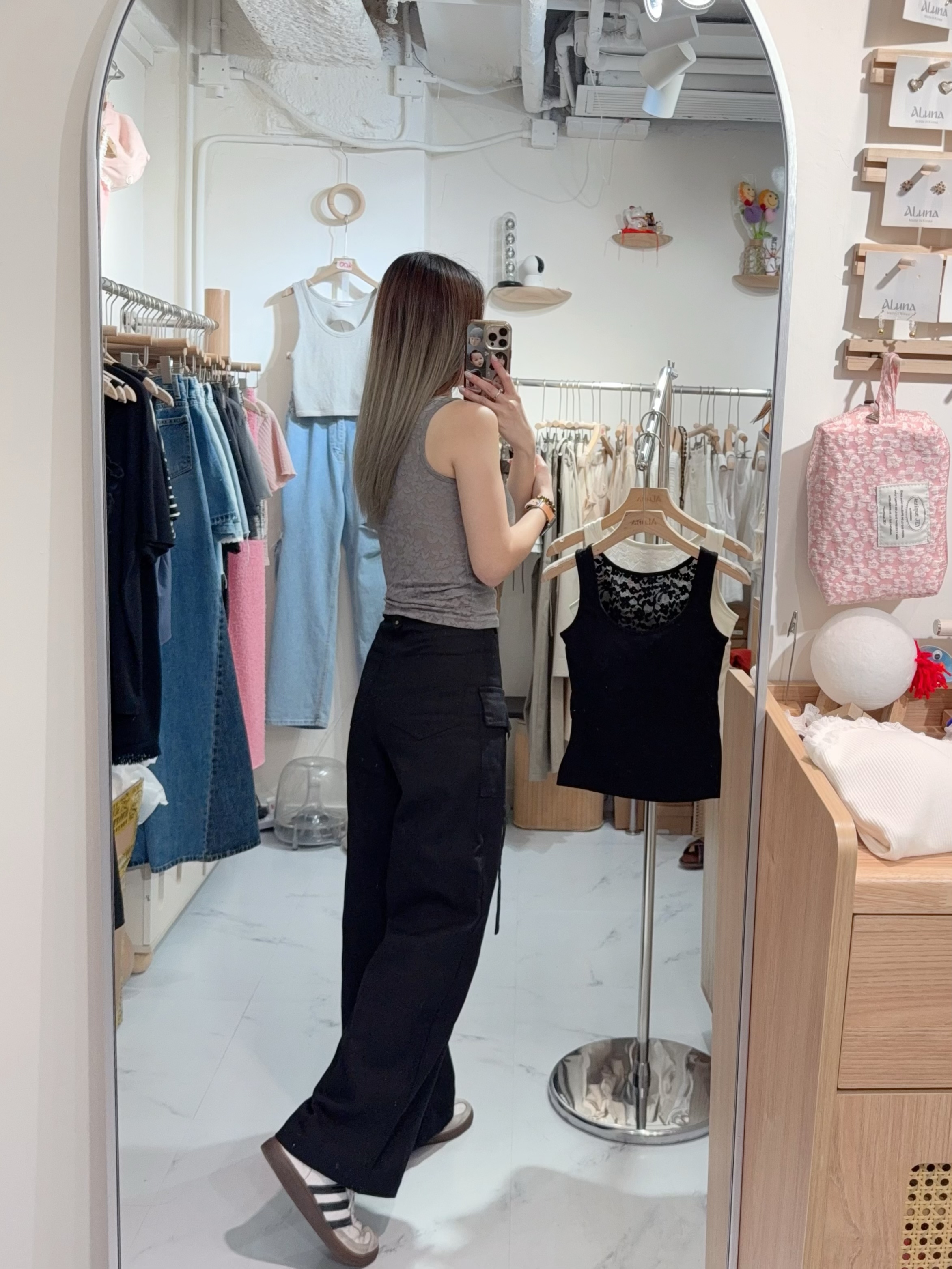 粗帶後lace bra top