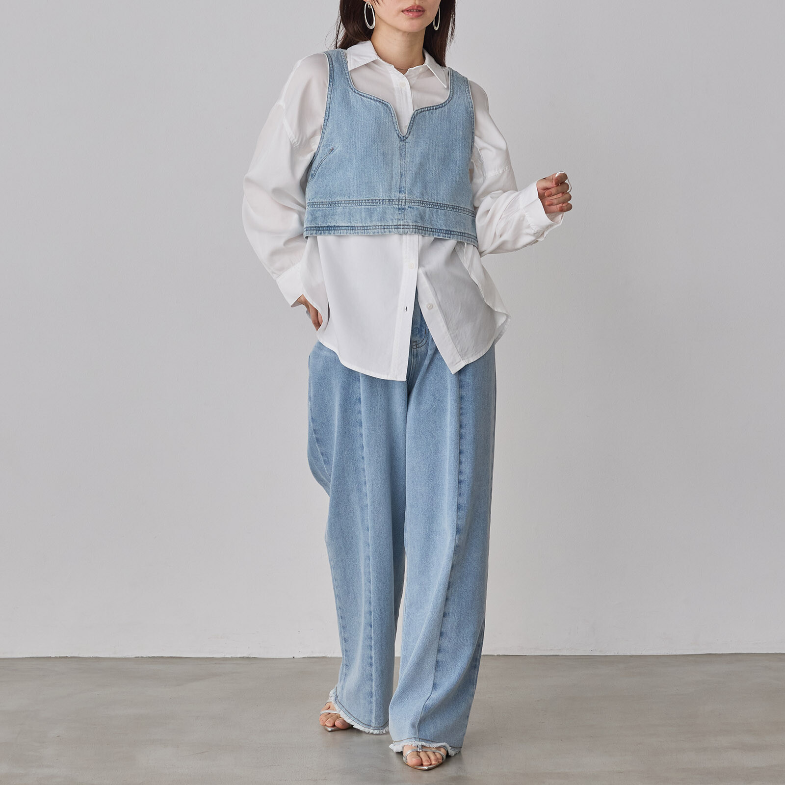 牛仔挺身背心outer【JOT002】