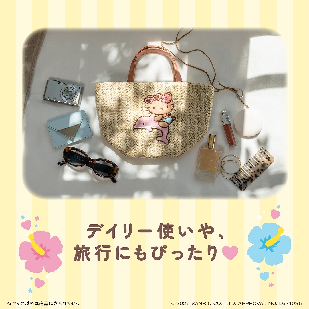 🎀【預訂】Kitty 沙灘袋 Book pink dolphin ver.