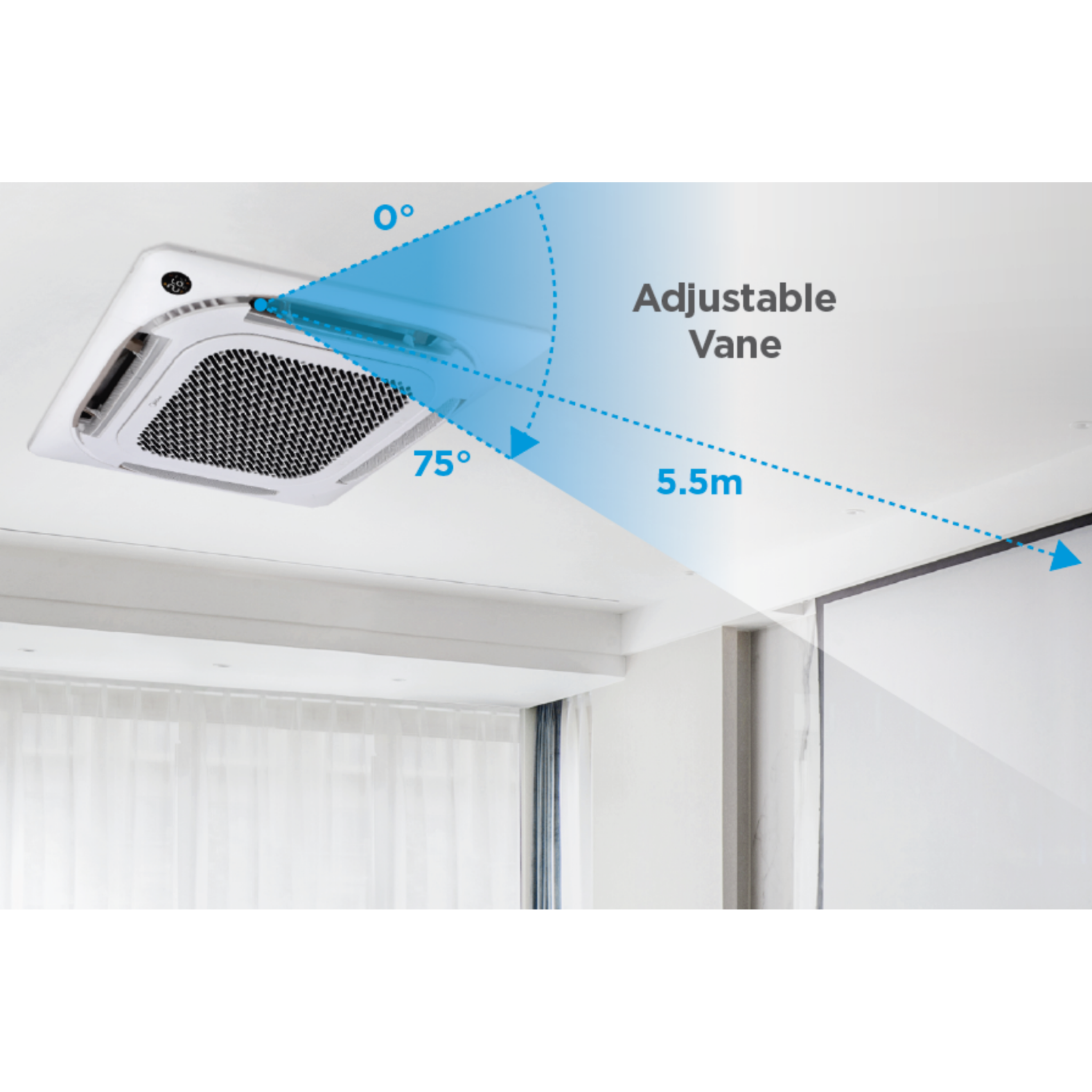 Midea 2.5Hp R32 Inverter Ceilling Cassette MCX-24CRFNX