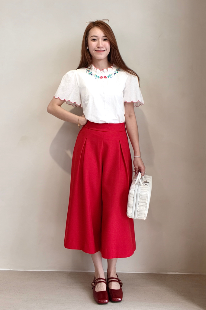 13241087 Elegant High-Waist Wide-Leg Culottes