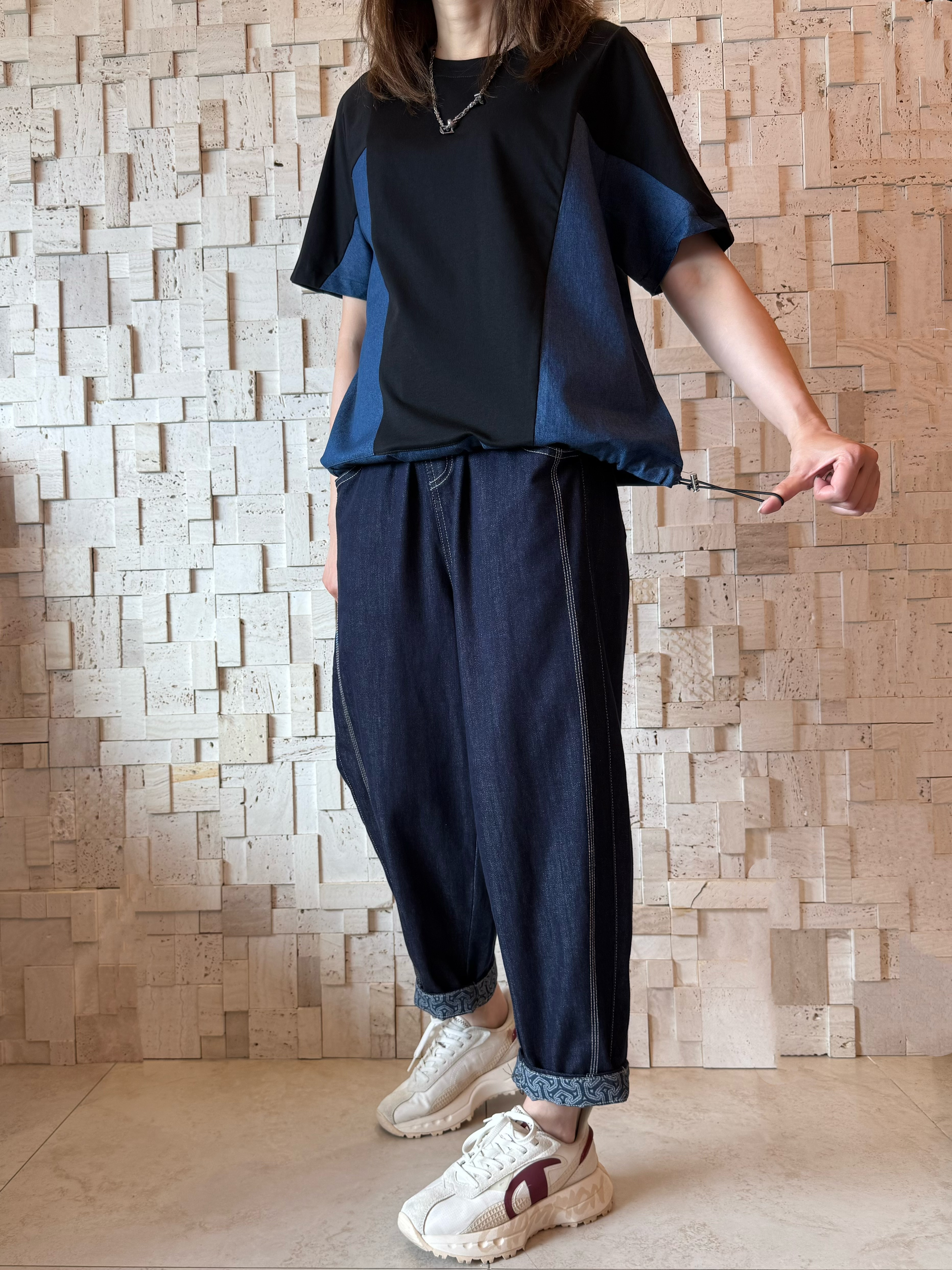 #2099 拼色拼布Top