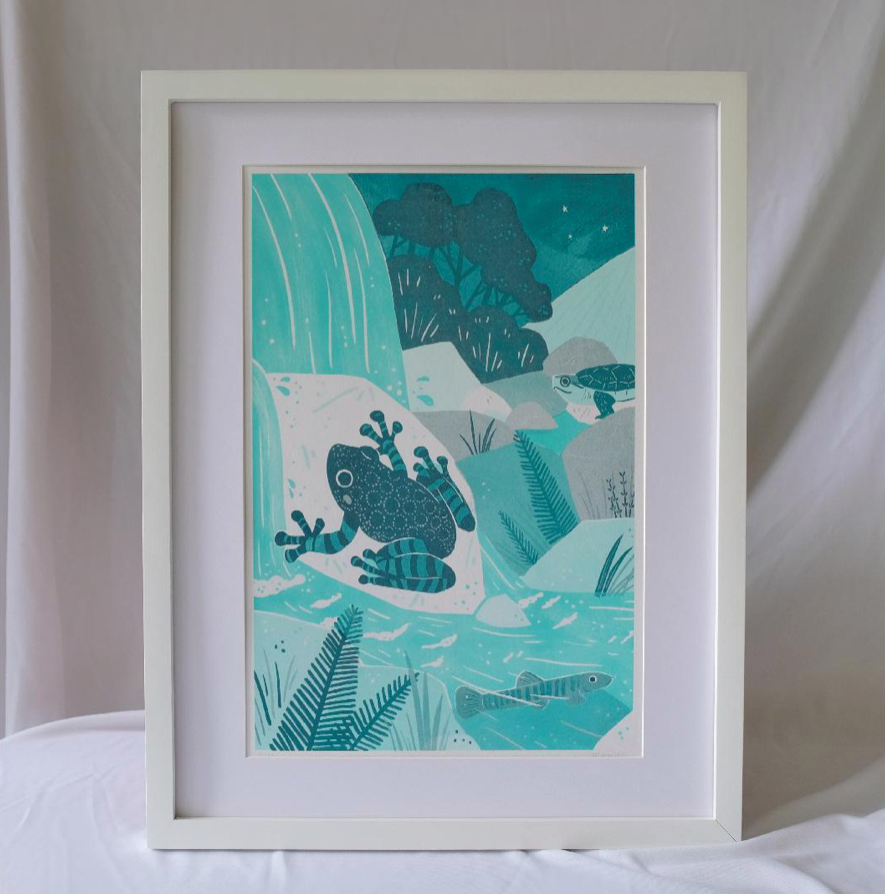 &dear 297x420 ART PRINT Waterfall Side Limited Edition