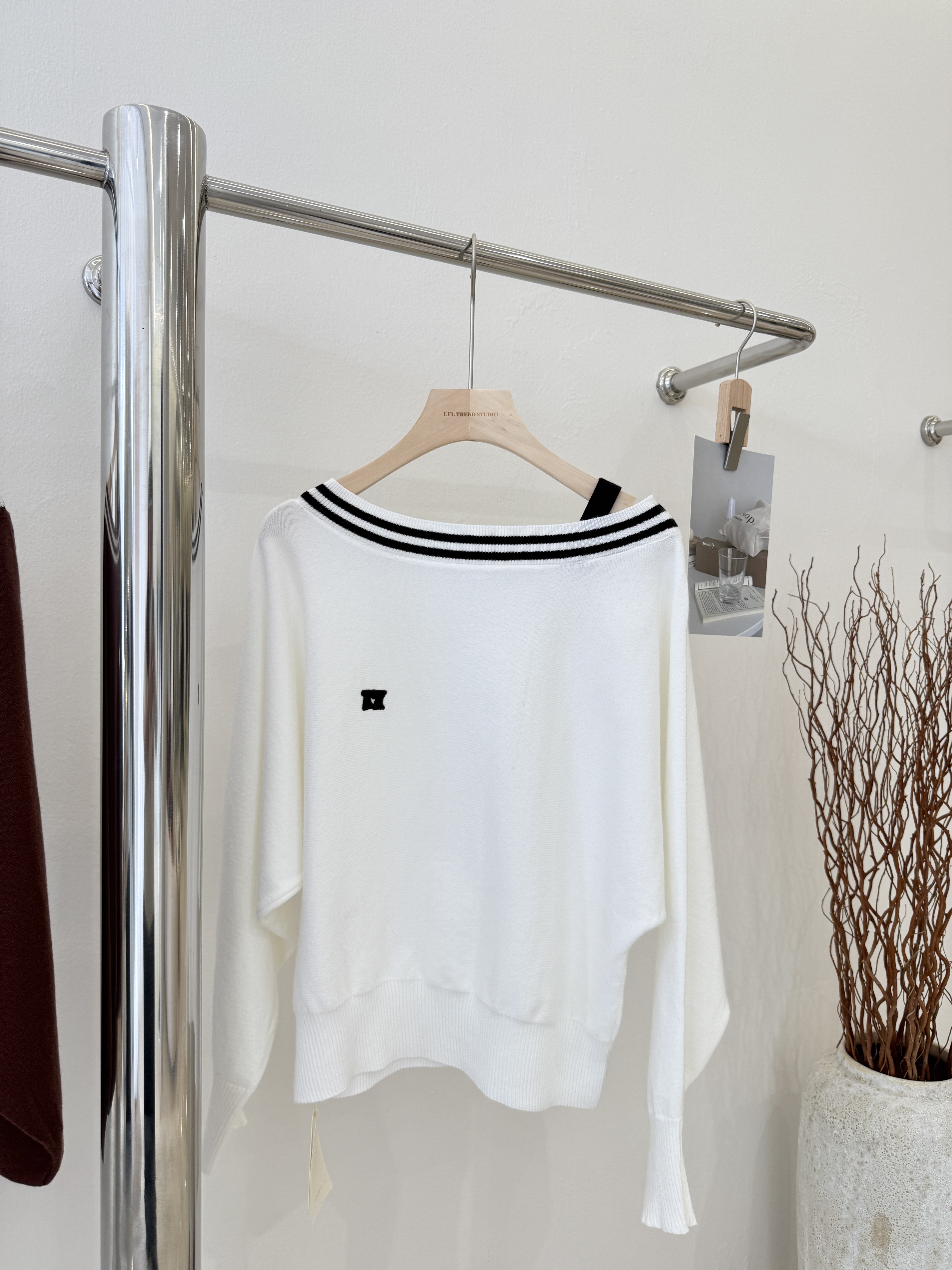 6742 韩系学院风露肩长袖