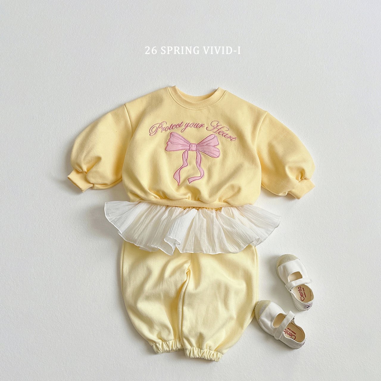 🌸預訂 韓國直送🌸🇰🇷VIVIDI三色芭蕾荷葉邊束腳運動褲