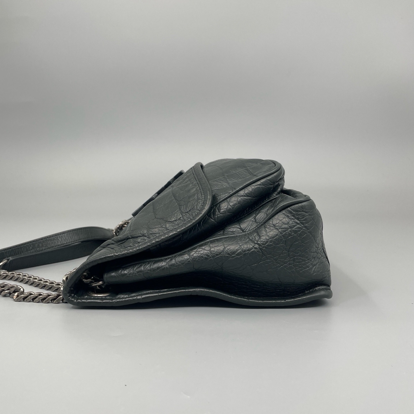 【預訂貨品】YSL 深綠色D扣Niki包 