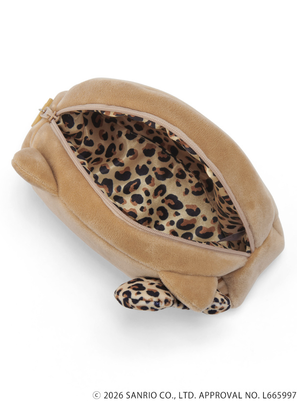 🎀【預訂】小麥色肌膚 Kitty x GRL 豹紋化妝包