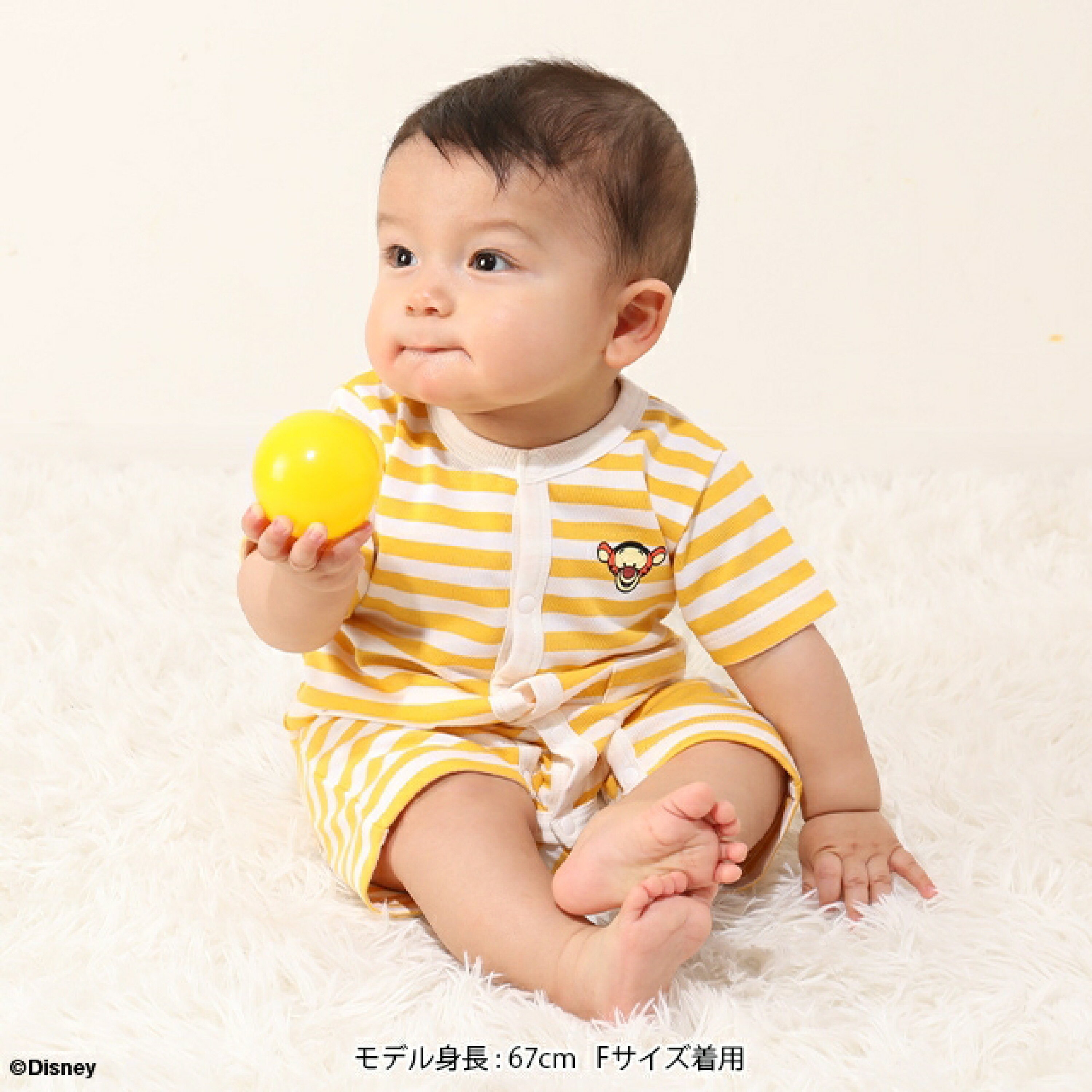 🇯🇵預訂 日本直送🇯🇵Babydoll x Disney六色臀部人物大貼花條紋短袖連身服
