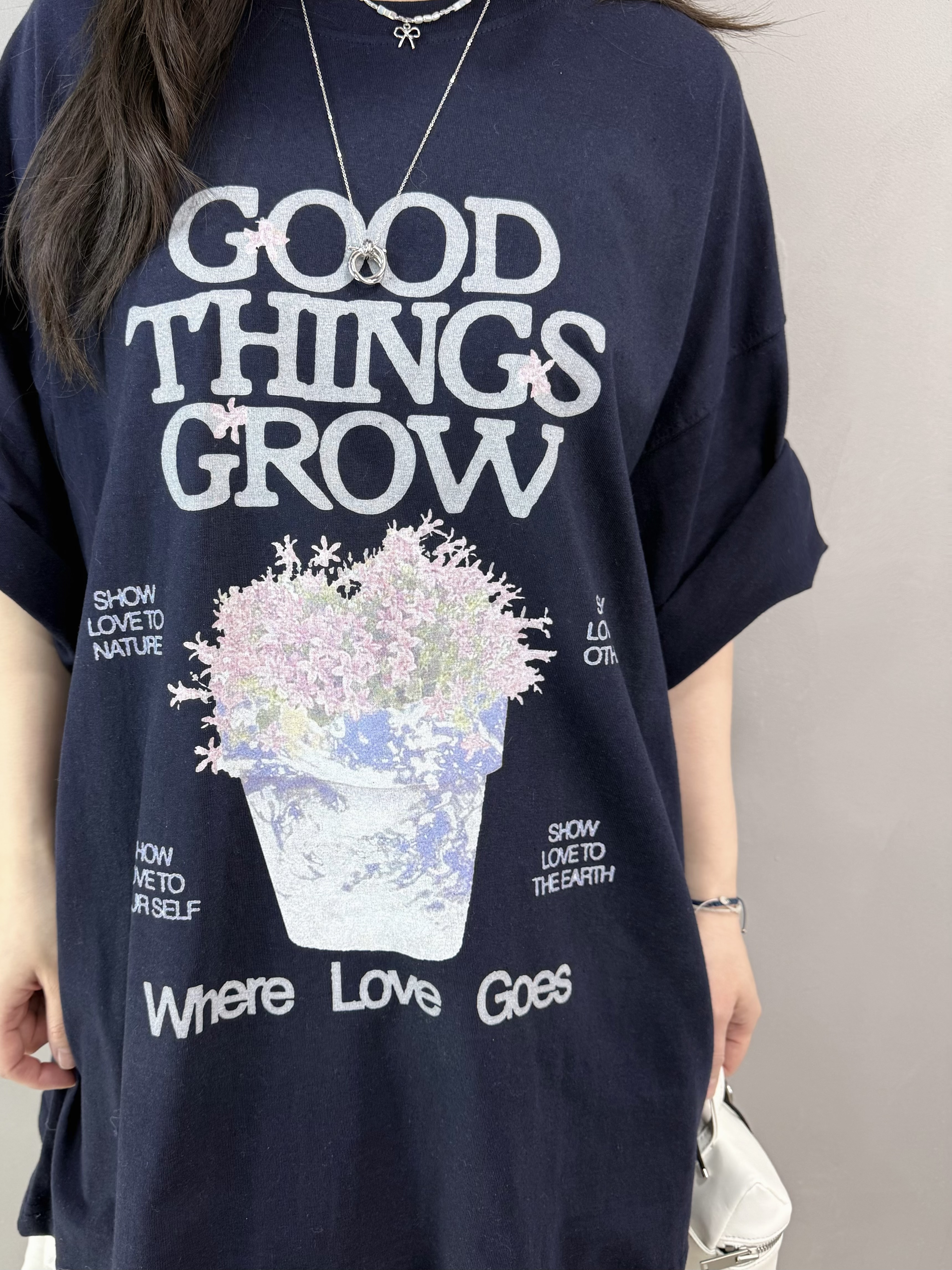 H81 Over Size 花花Tee