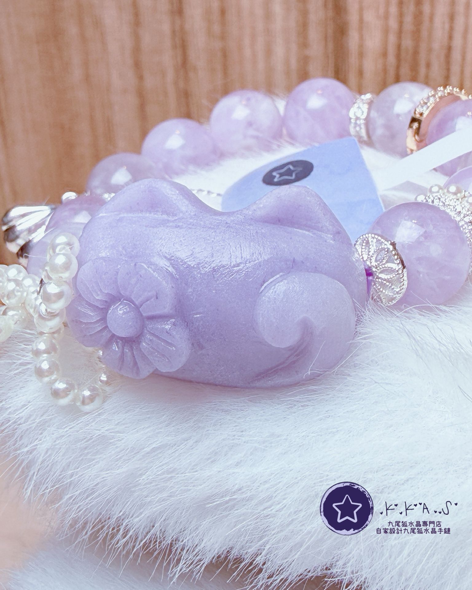 K00240 佘太翠 貓頭 自家設計手鏈