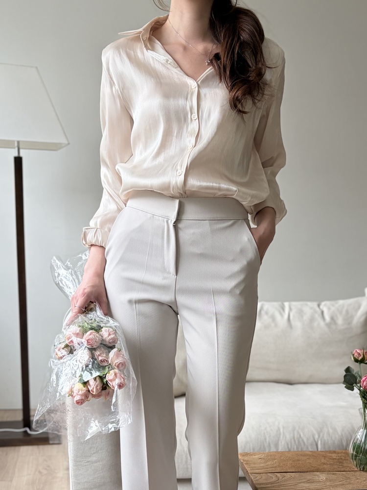 Silken Glow Shirt (Cream)