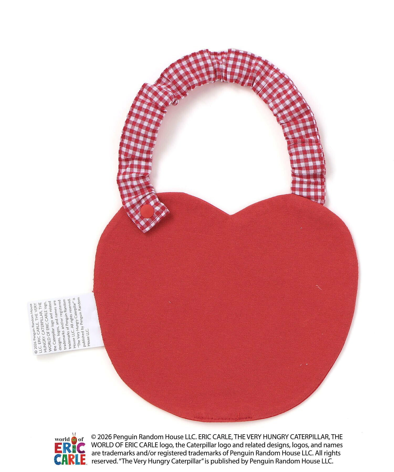 🇯🇵預訂 日本直送🇯🇵好餓的毛毛蟲兩色純色格紋蘋果造型圍兜