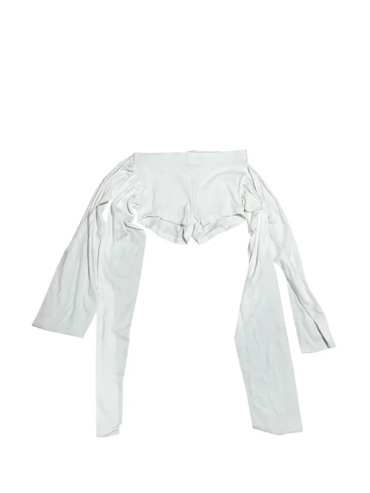 Layered Wrap-Front Micro Shorts