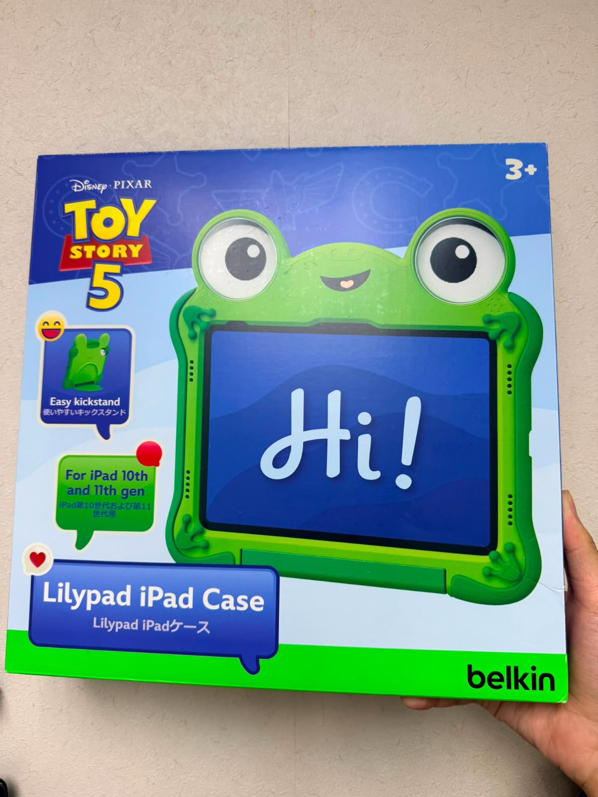 Belkin - Connect 迪士尼《反斗奇兵 5》Lilypad 兒童專用 iPad 保護套 ｜ 適用於 iPad 第 10 代及第 11 代 迪士尼官方授權 安全無毒無害 EVA 吸震泡棉 內建二合一手柄與支架