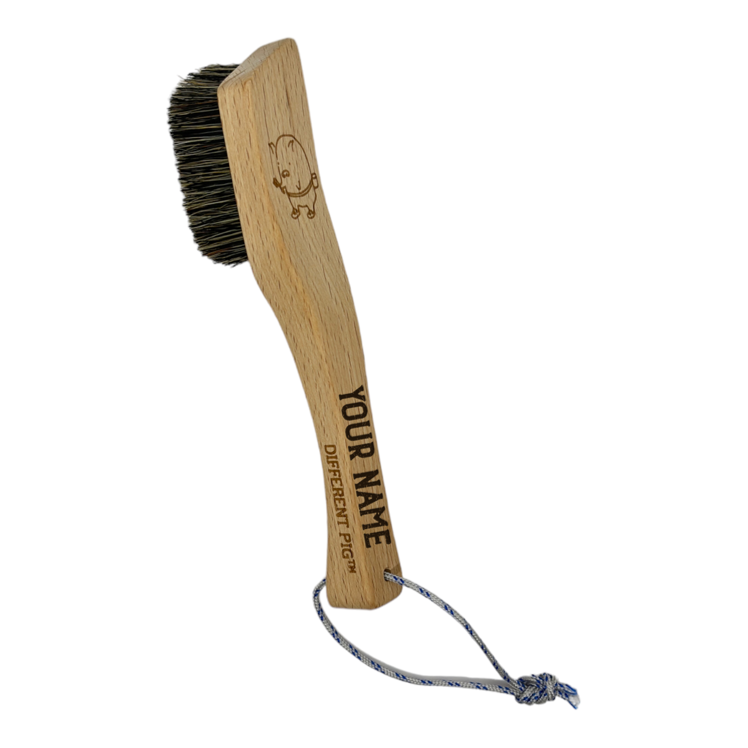 【來字刻名】𝗗𝗜𝗙𝗙𝗘𝗥𝗘𝗡𝗧 𝗣𝗜𝗚™ OG brush with name carving 刻名大豬掃連掛繩