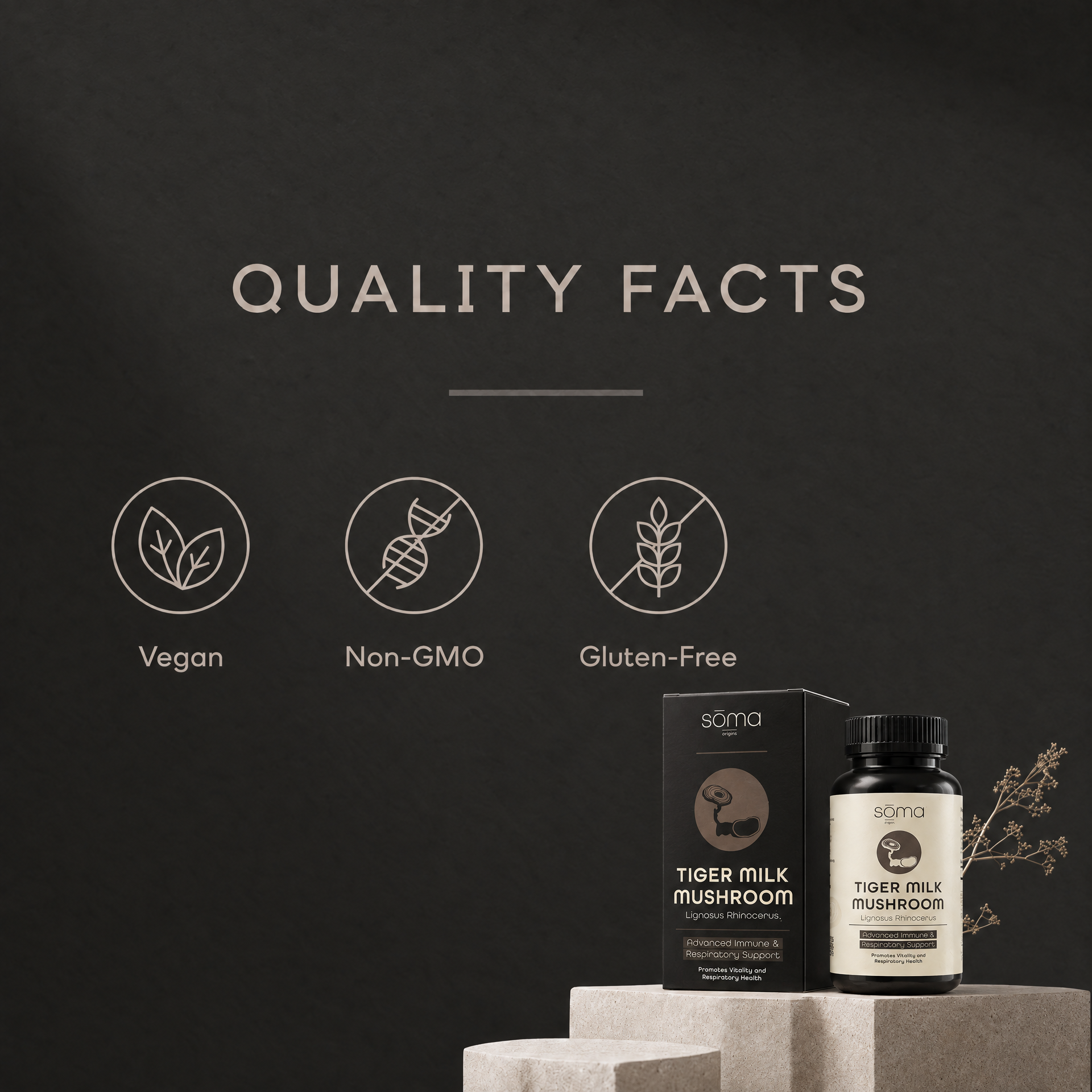 Soma Origins - Tiger Milk Mushroom Extract 虎乳芝 60粒膠囊 (Lignosus Rhinocerus) 